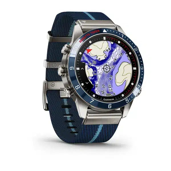 Garmin MARQ Captain Gen 2 smartwatch náutico 46 mm titanio cerámica azul marino AMOLED GPS multibanda