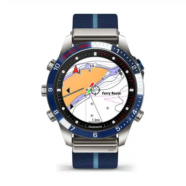 Garmin MARQ Captain Gen 2 smartwatch náutico 46 mm titanio cerámica azul marino AMOLED GPS multibanda
