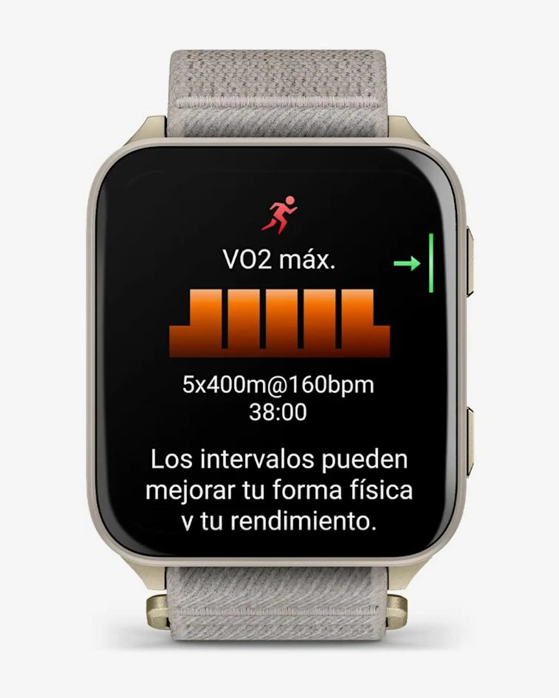 Garmin Venu X1 smartwatch dorado con correa gris 2" AMOLED zafiro titanio Bluetooth Wi‑Fi ANT+