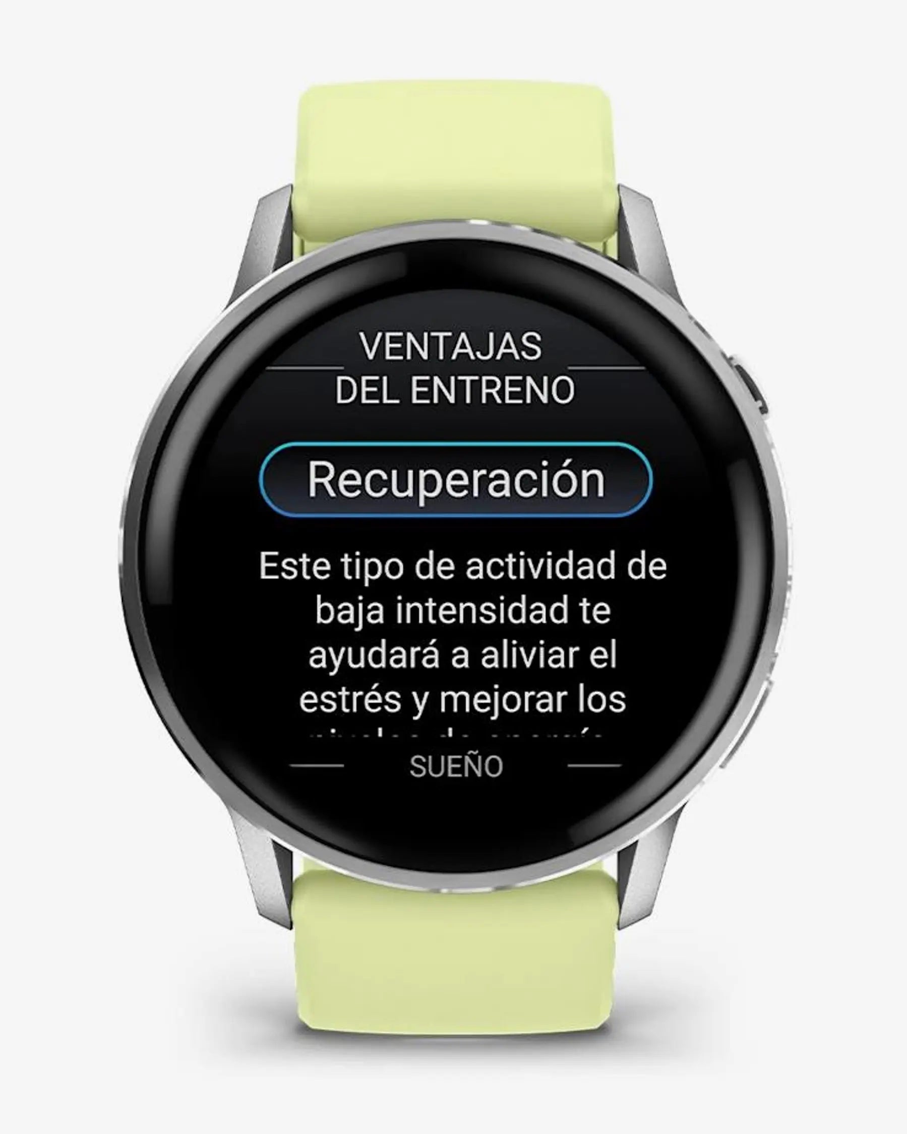 Garmin Venu 4 smartwatch 45 mm plateado con correa amarilla, acero inoxidable, Wi‑Fi Bluetooth ANT+