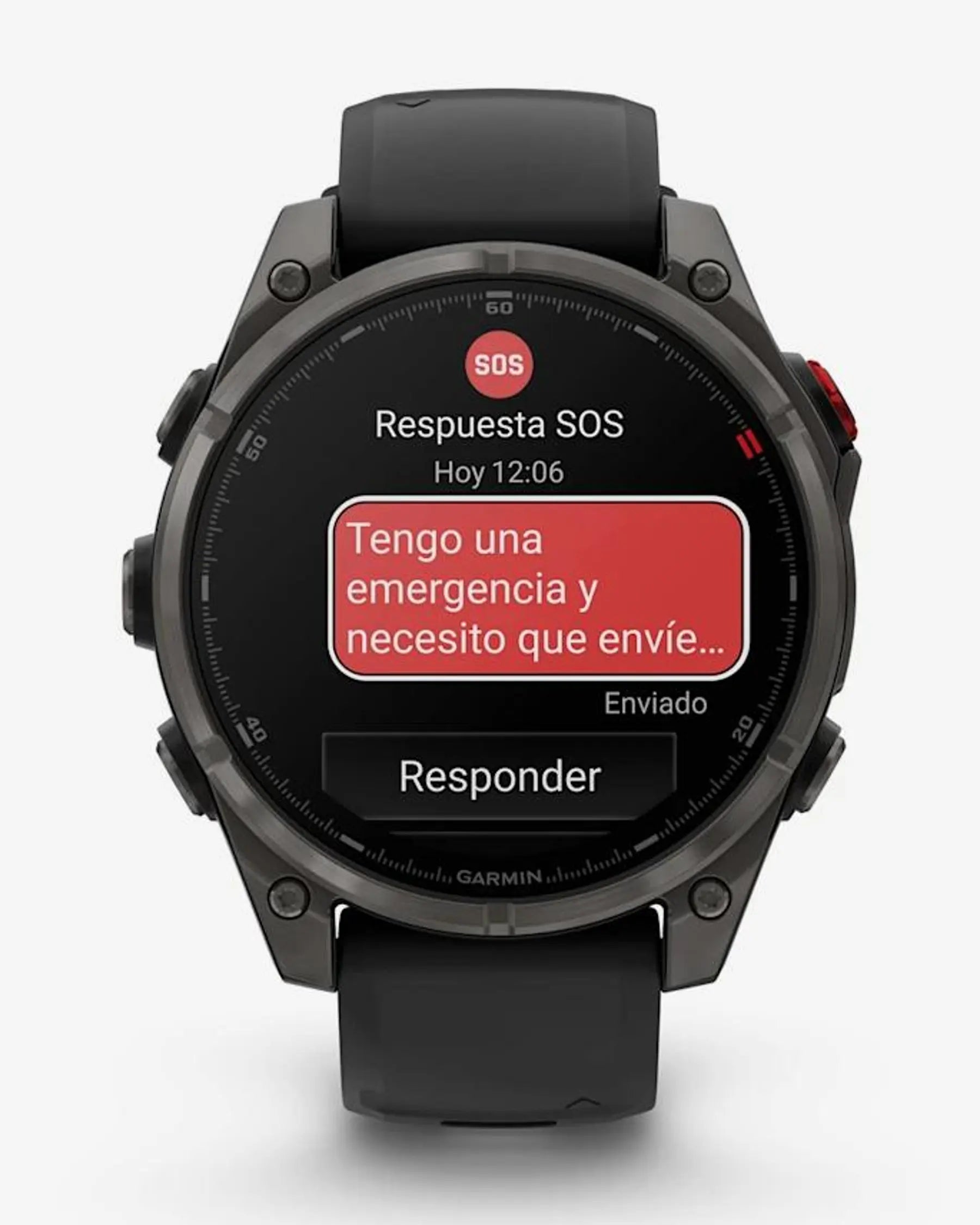 Garmin fēnix 8 Pro smartwatch AMOLED 47 mm titanio gris carbón zafiro correa silicona negra LTE satélite