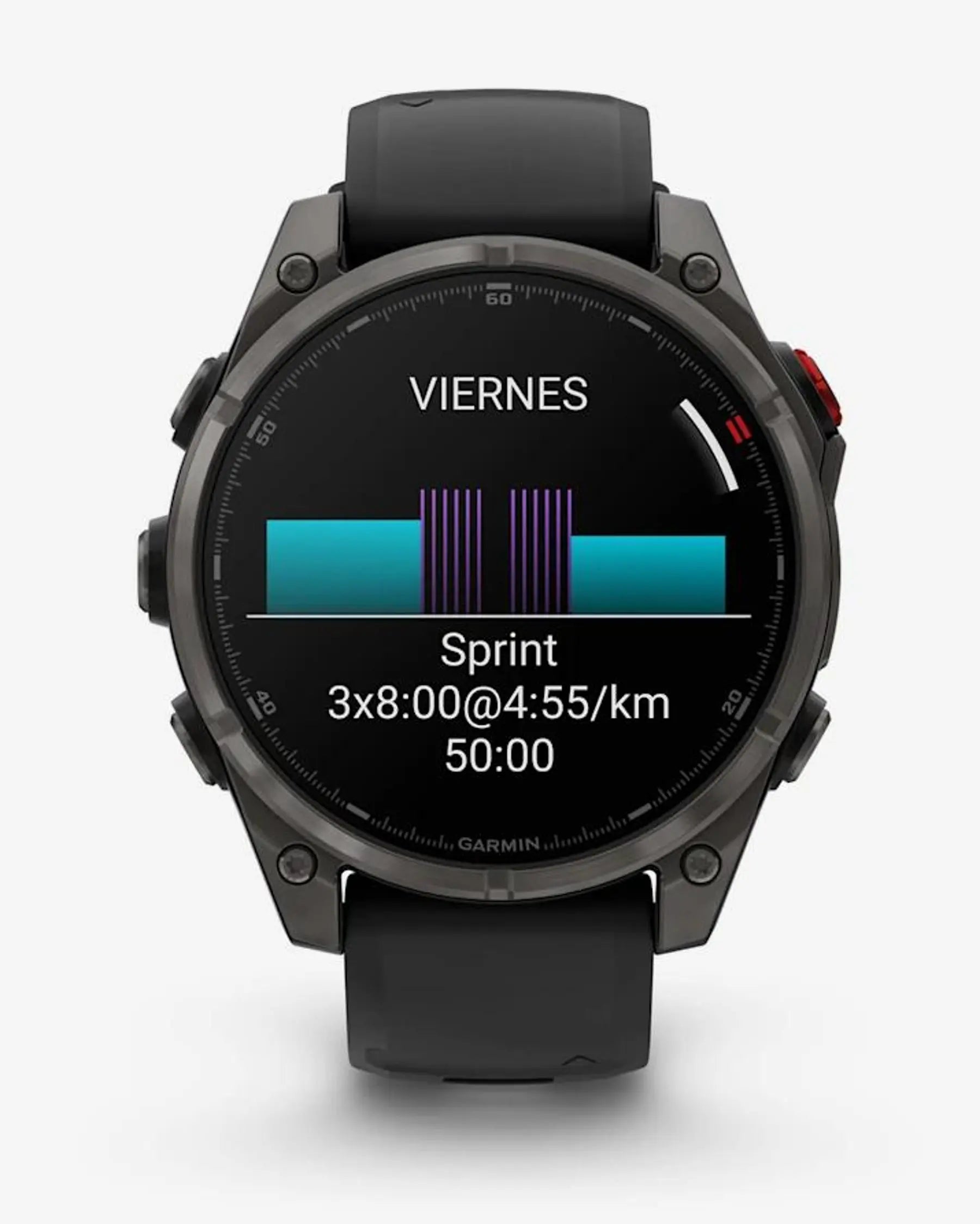 Garmin fēnix 8 Pro smartwatch AMOLED 47 mm titanio gris carbón zafiro correa silicona negra LTE satélite