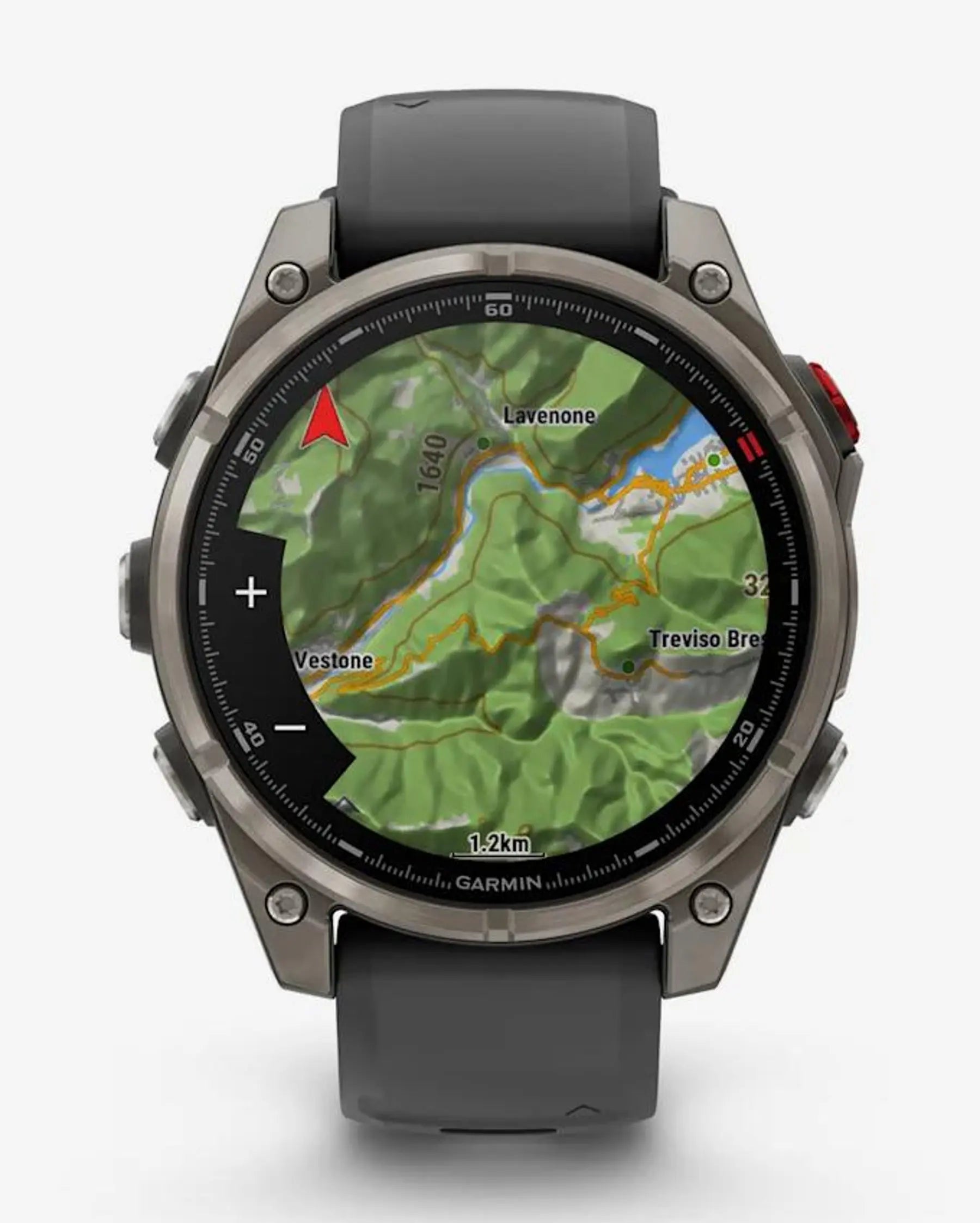 Garmin fēnix 8 Pro smartwatch 47 mm titanio gris AMOLED zafiro LTE satélite correa silicona negra/gris