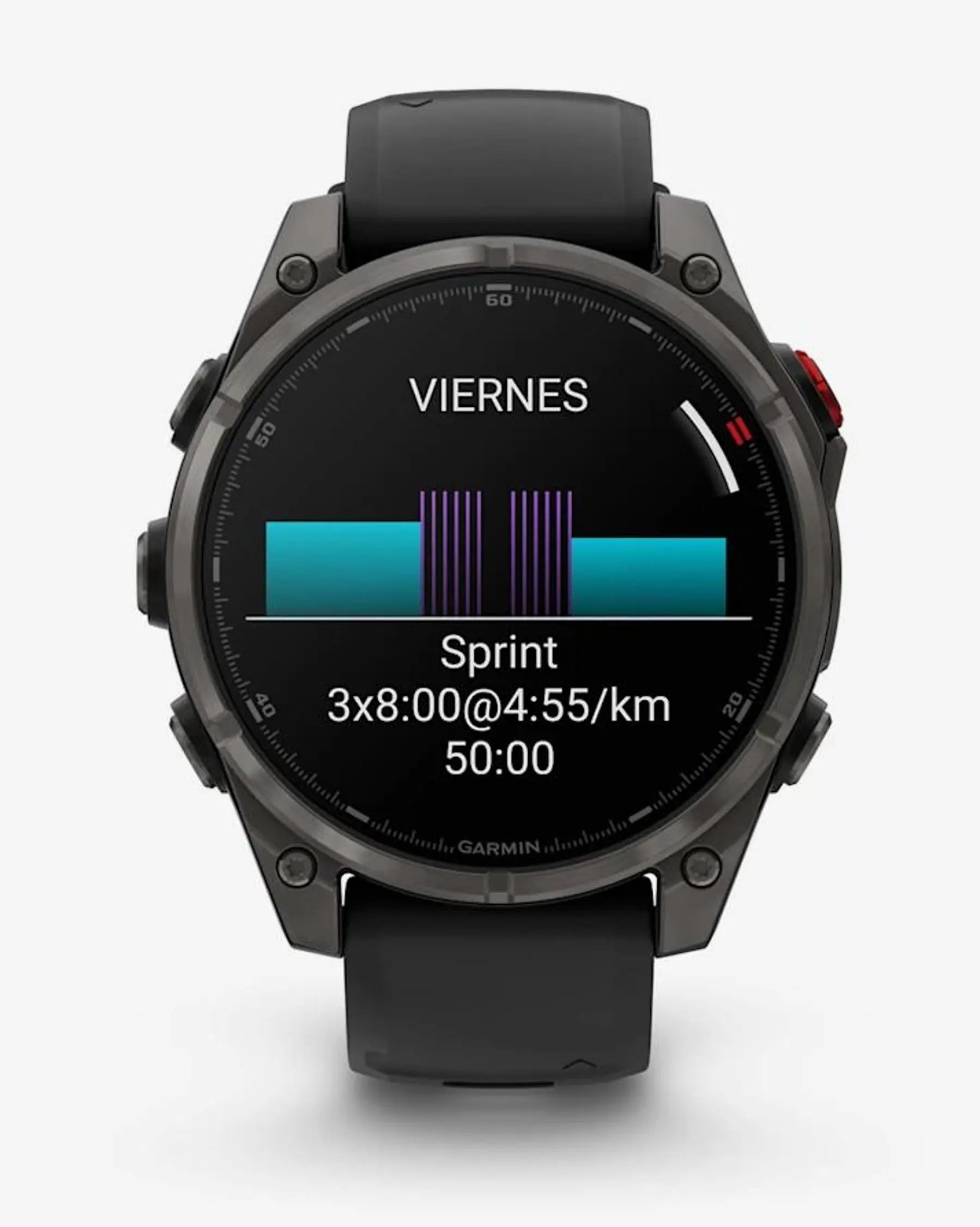 Garmin fēnix 8 Pro smartwatch 47 mm titanio gris AMOLED zafiro LTE satélite correa silicona negra/gris