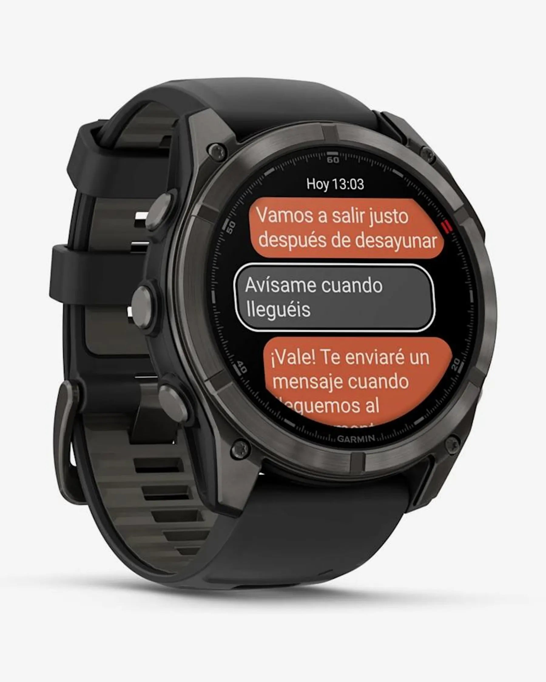 Garmin fēnix 8 Pro Smartwatch AMOLED 51 mm titanio gris carbón zafiro correa negra LTE satélite