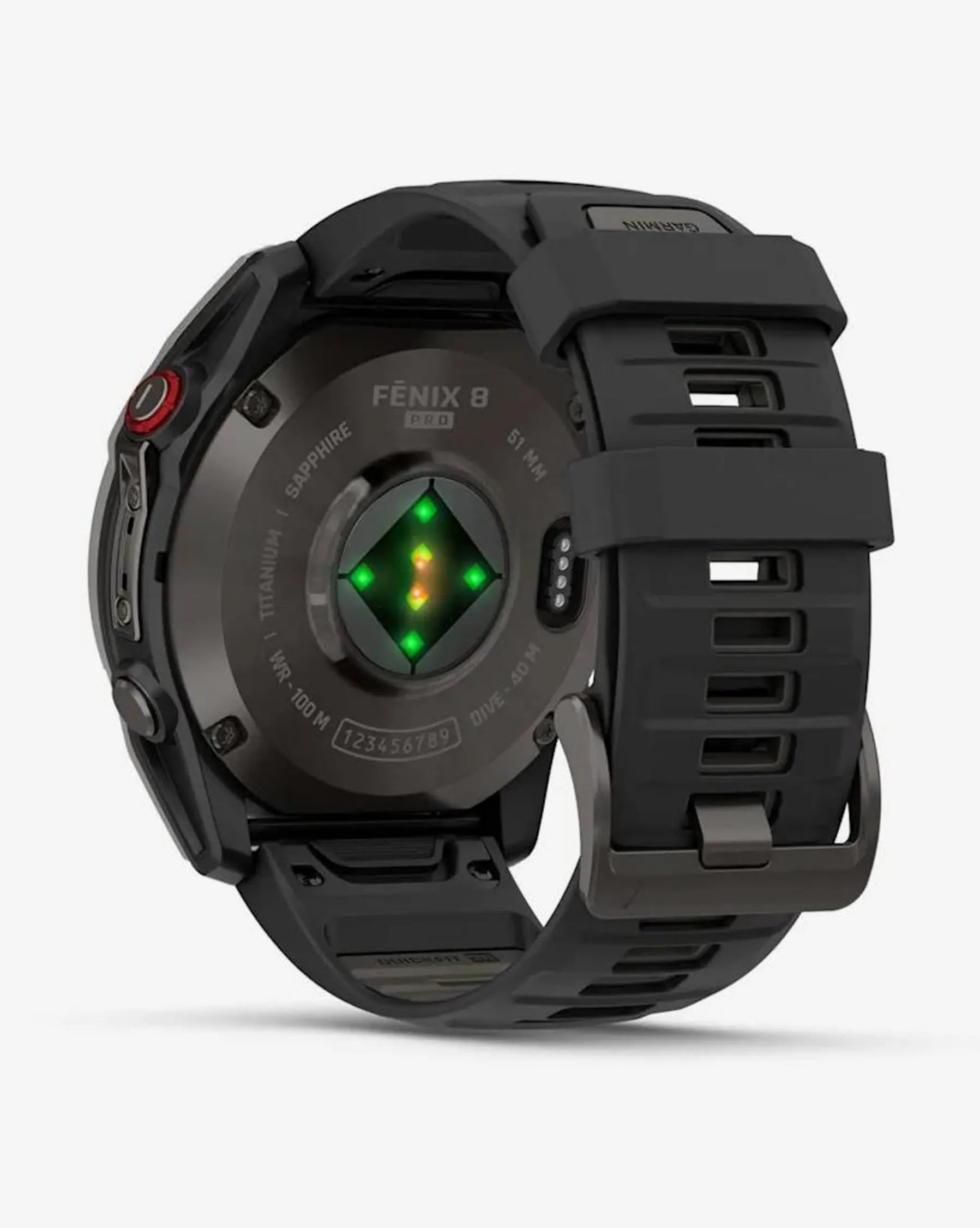 Garmin fēnix 8 Pro Smartwatch AMOLED 51 mm titanio gris carbón zafiro correa negra LTE satélite