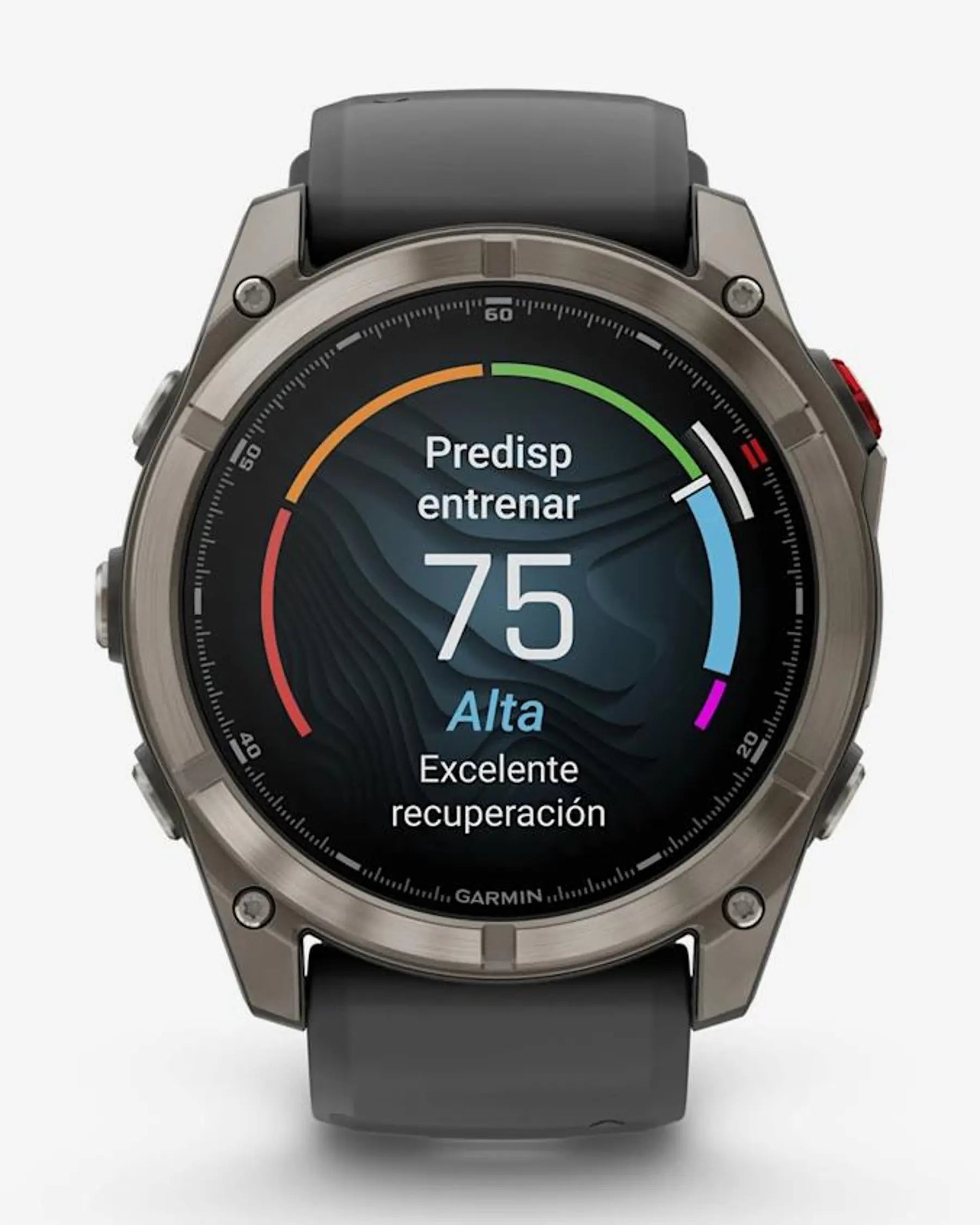 Garmin fēnix 8 Pro AMOLED Zafiro 51 mm smartwatch titanio gris plata correa silicona negro/gris LTE satélite