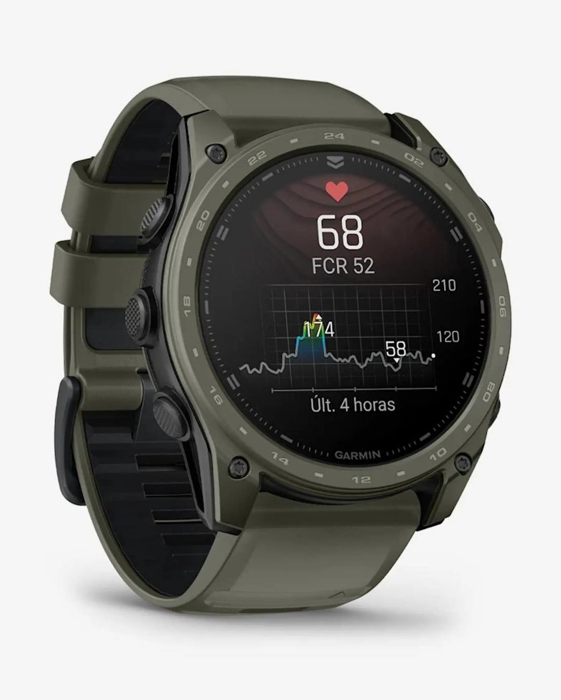 Garmin Tactix 8 Smartwatch táctico AMOLED 51 mm verde Cerakote titanio zafiro Bluetooth Wi‑Fi