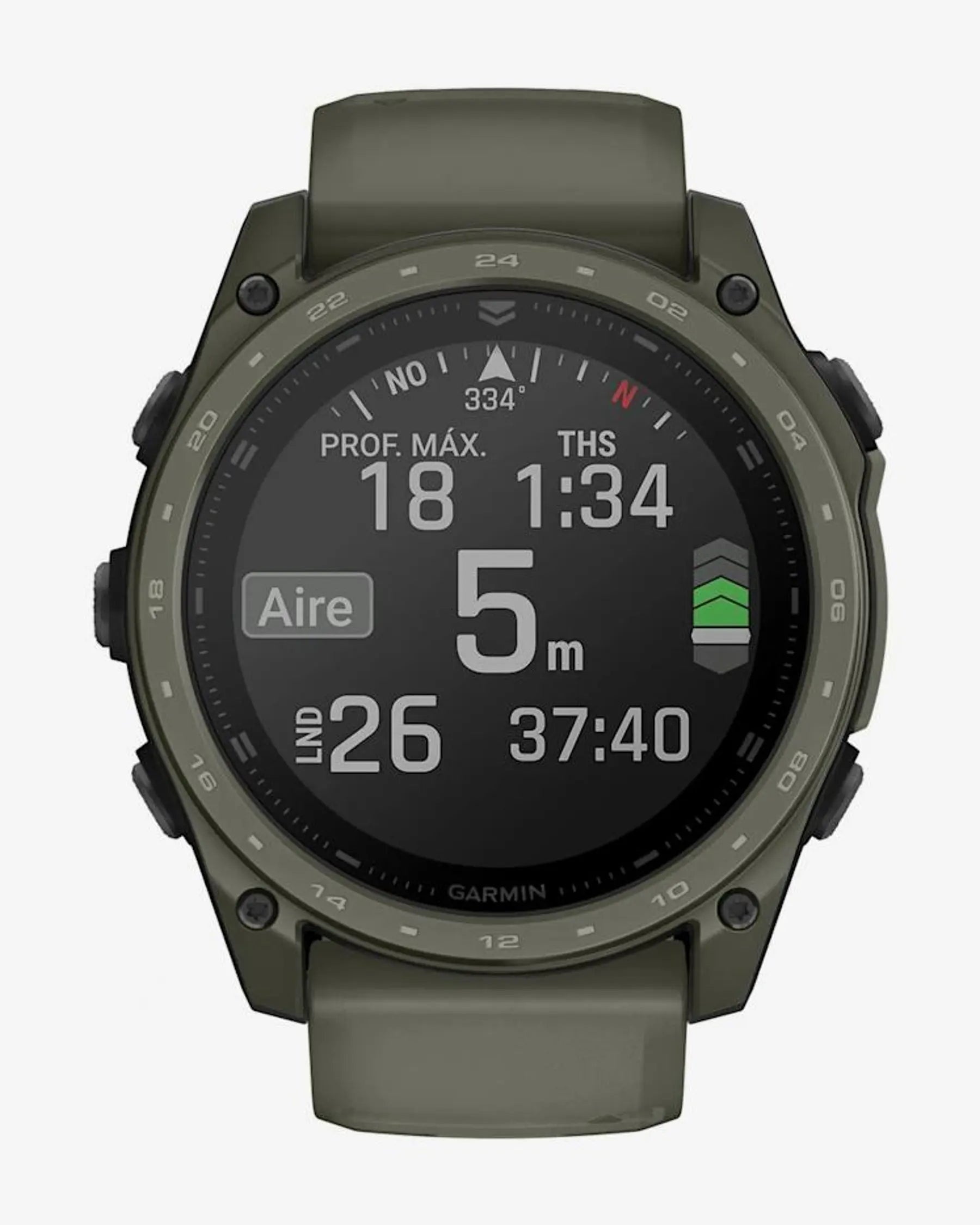 Garmin Tactix 8 Smartwatch táctico AMOLED 51 mm verde Cerakote titanio zafiro Bluetooth Wi‑Fi