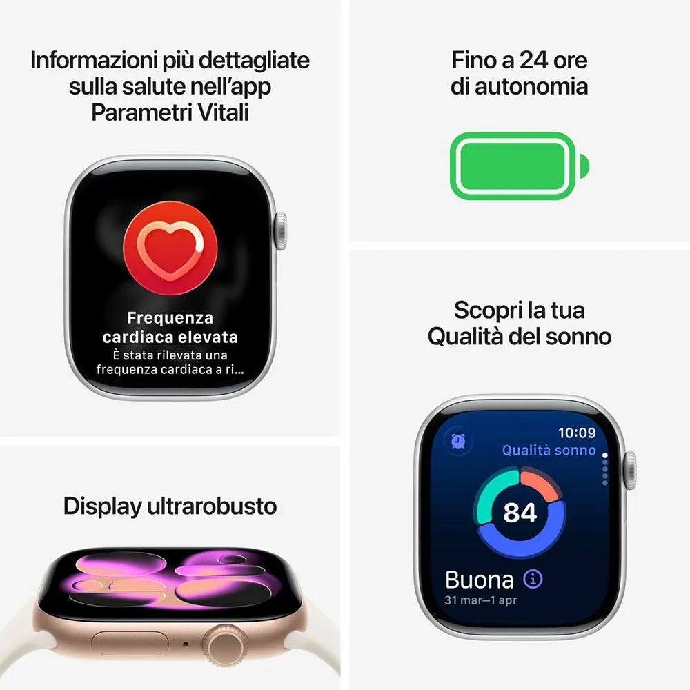 Apple Watch Series 11 Smartwatch 46 mm GPS + Cellular correa deportiva, pantalla Retina siempre activa