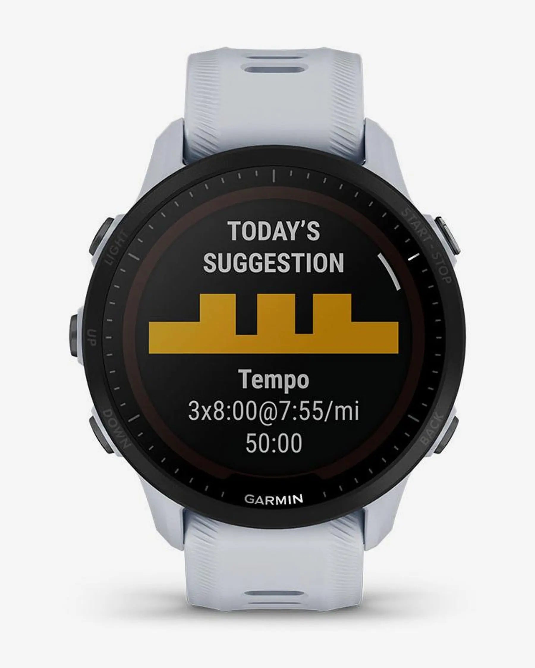 Garmin Forerunner 955 Solar smartwatch deportivo 1,3" blanco carga solar GPS multibanda pantalla táctil 53 g