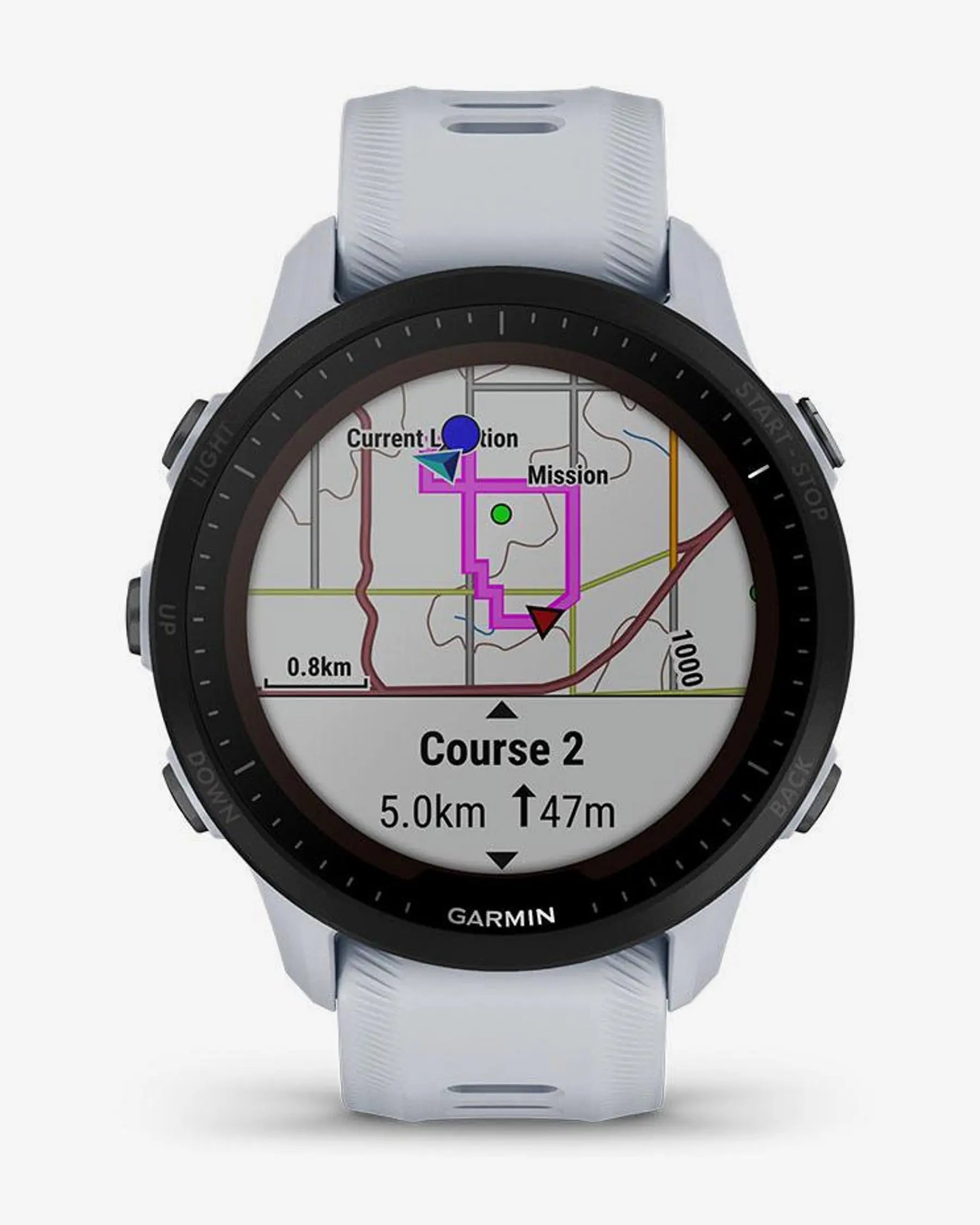 Garmin Forerunner 955 Solar smartwatch deportivo 1,3" blanco carga solar GPS multibanda pantalla táctil 53 g