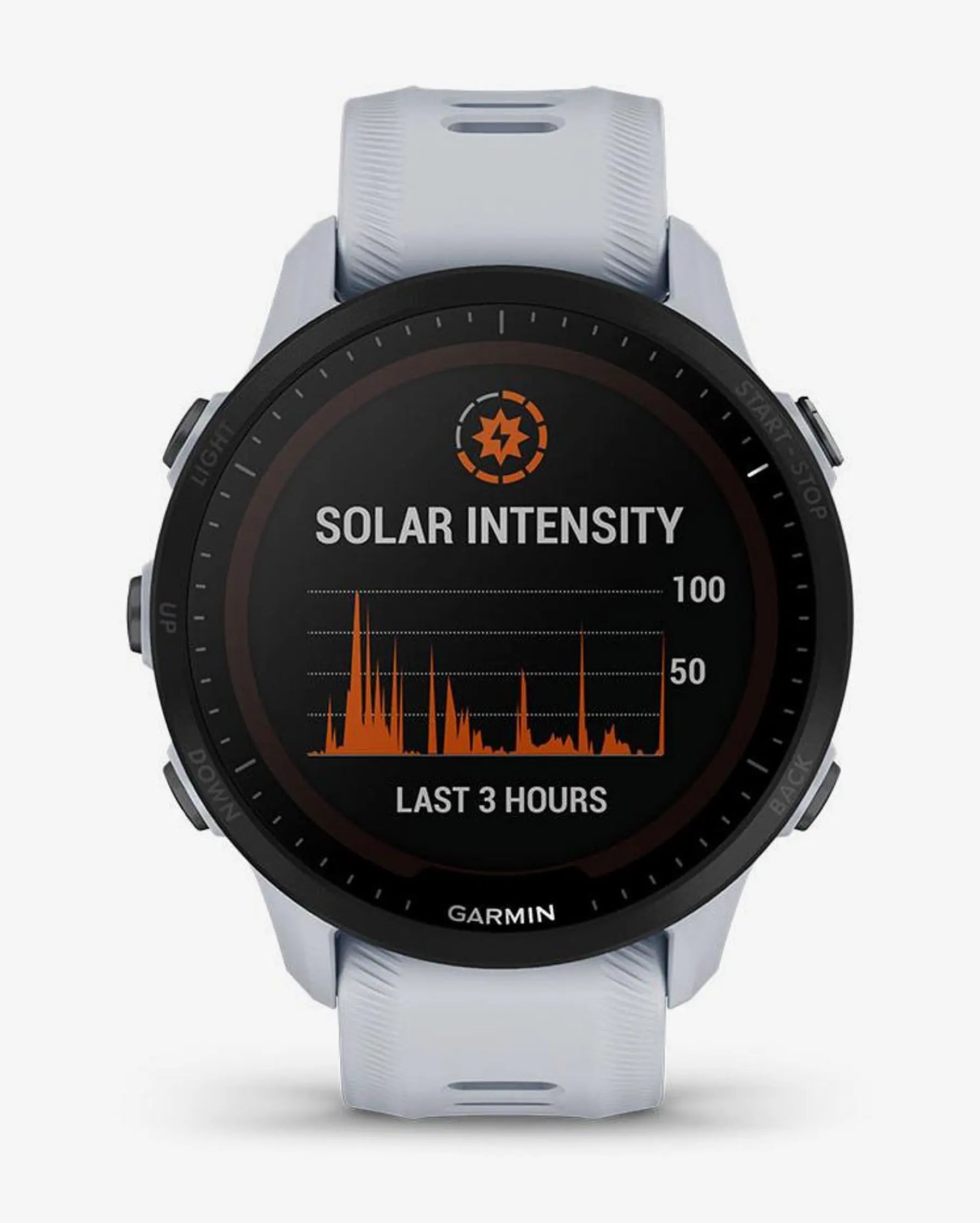 Garmin Forerunner 955 Solar smartwatch deportivo 1,3" blanco carga solar GPS multibanda pantalla táctil 53 g