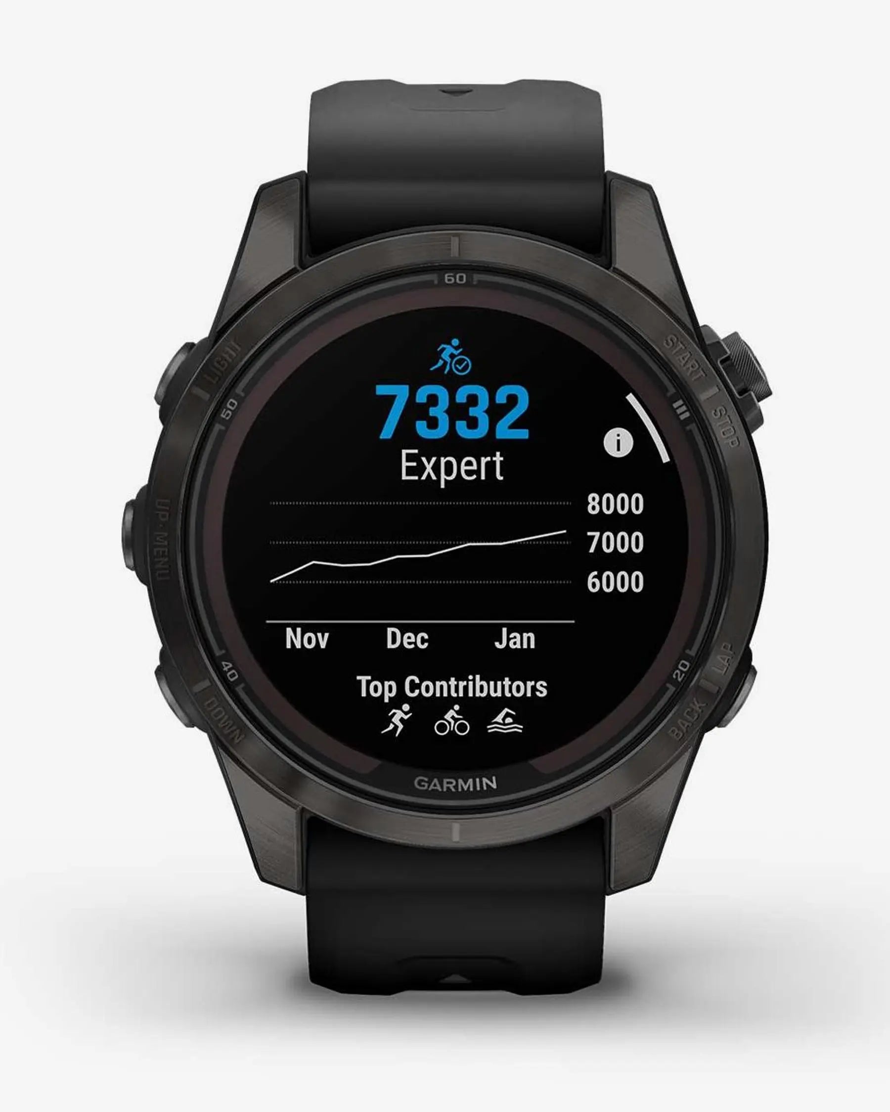 Garmin fēnix 7S Pro Zafiro Solar smartwatch GPS 42 mm titanio gris carbón correa negra Wi‑Fi Bluetooth ANT+