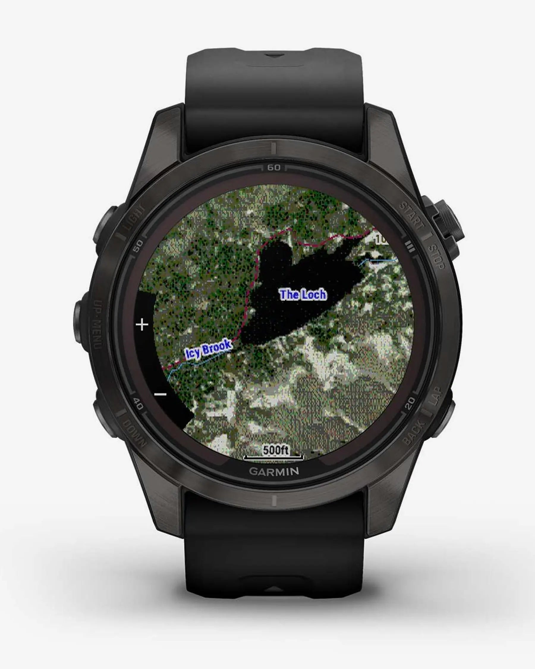 Garmin fēnix 7S Pro Zafiro Solar smartwatch GPS 42 mm titanio gris carbón correa negra Wi‑Fi Bluetooth ANT+