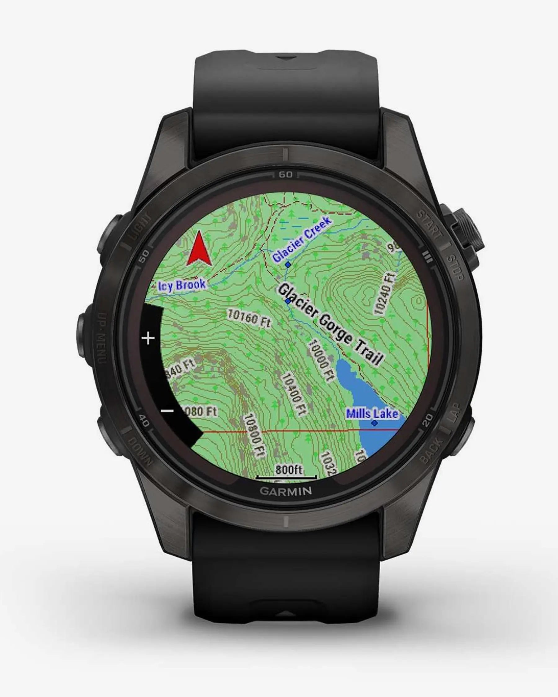 Garmin fēnix 7S Pro Zafiro Solar smartwatch GPS 42 mm titanio gris carbón correa negra Wi‑Fi Bluetooth ANT+