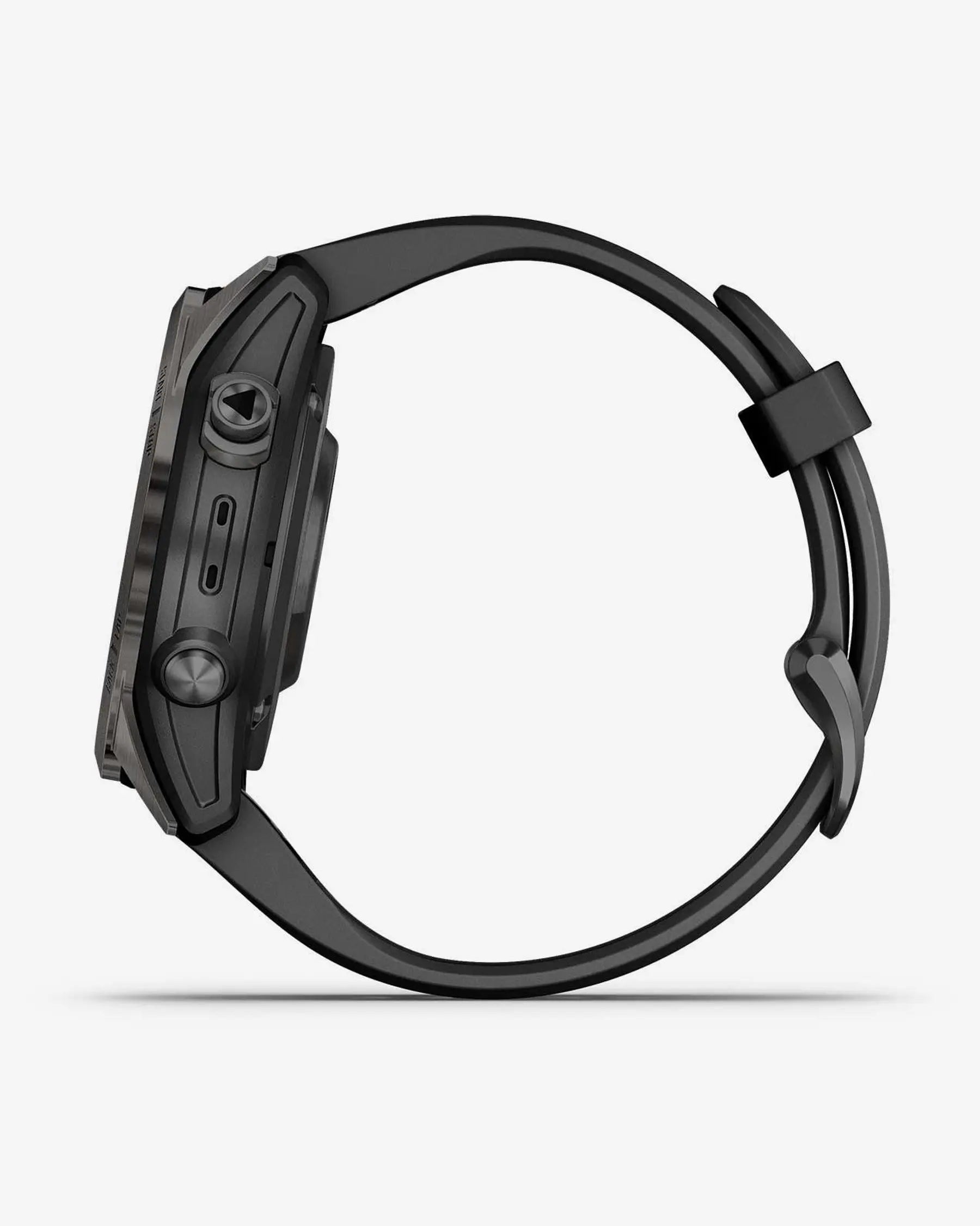 Garmin fēnix 7S Pro Zafiro Solar smartwatch GPS 42 mm titanio gris carbón correa negra Wi‑Fi Bluetooth ANT+