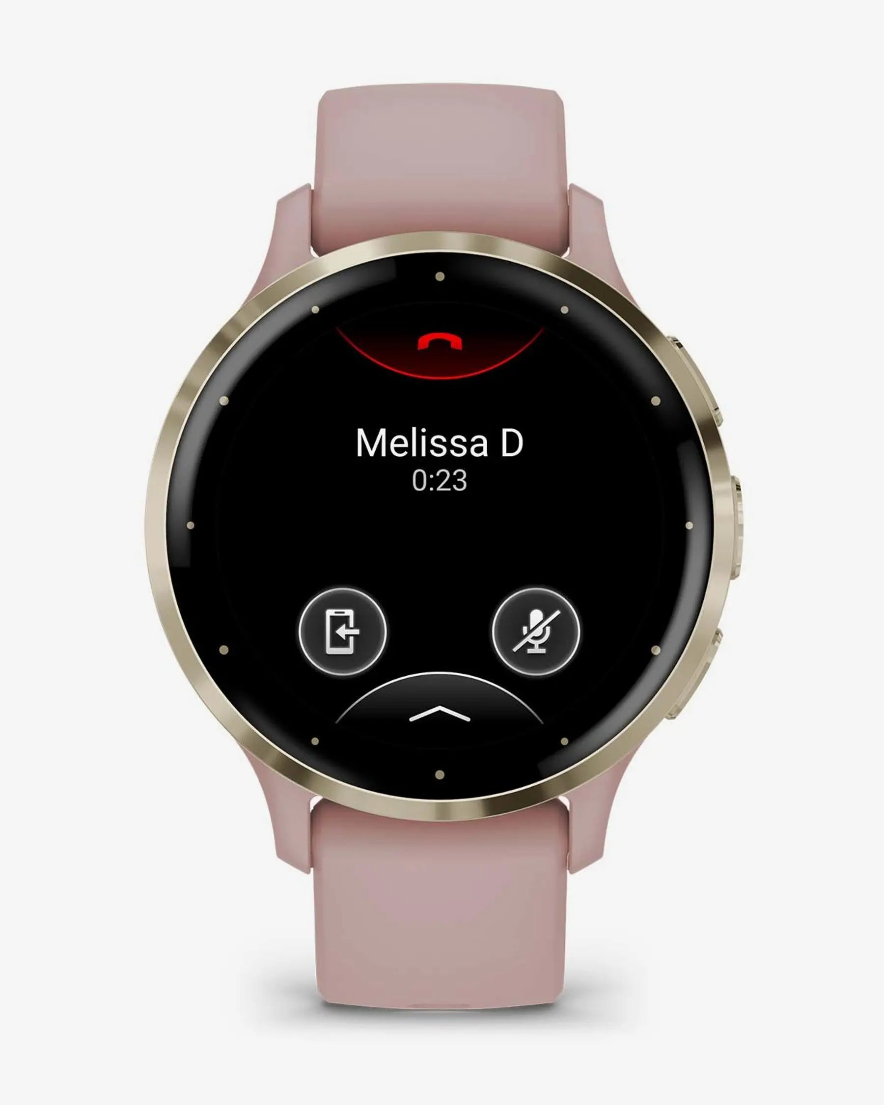 Garmin Venu 3S smartwatch beige oro con correa rosa claro silicona, llamadas y GPS