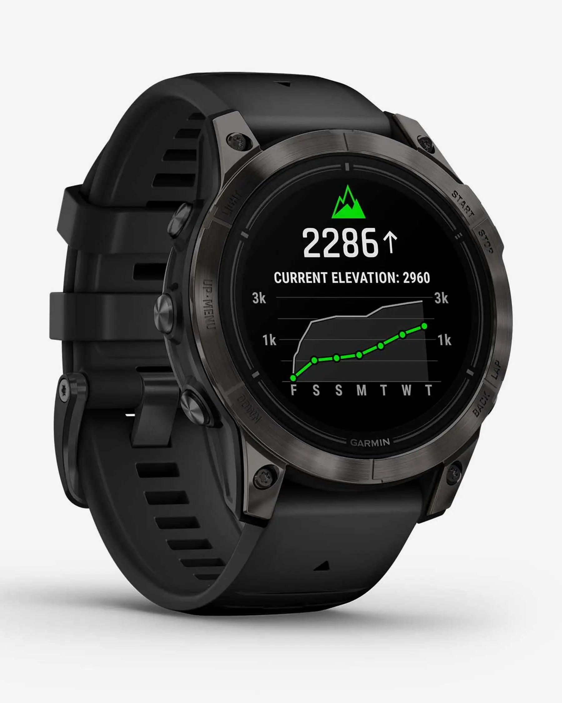 Garmin Epix Pro (Gen 2) Zafiro smartwatch 47 mm titanio DLC gris, correa negra, Wi‑Fi Bluetooth ANT+