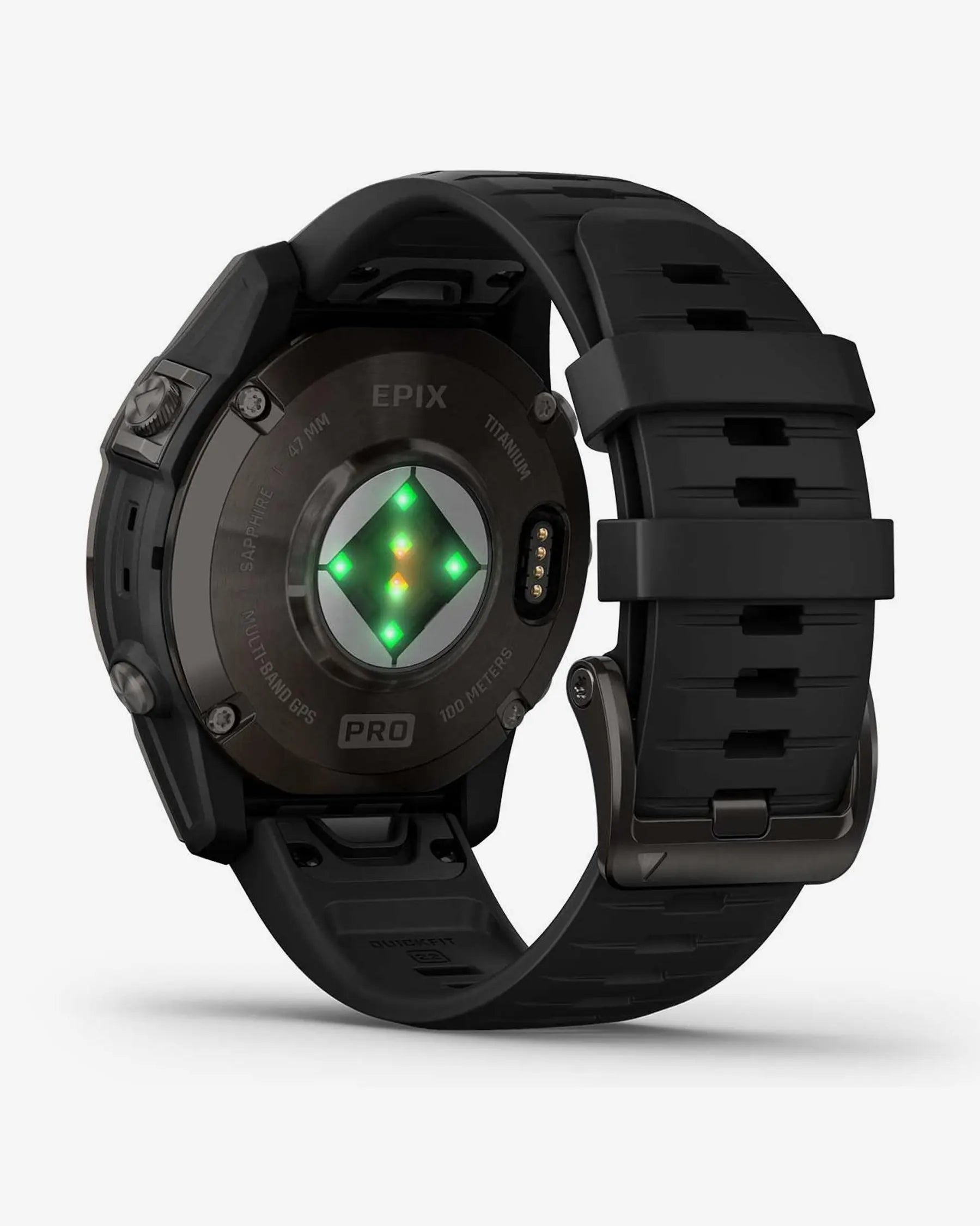 Garmin Epix Pro (Gen 2) Zafiro smartwatch 47 mm titanio DLC gris, correa negra, Wi‑Fi Bluetooth ANT+