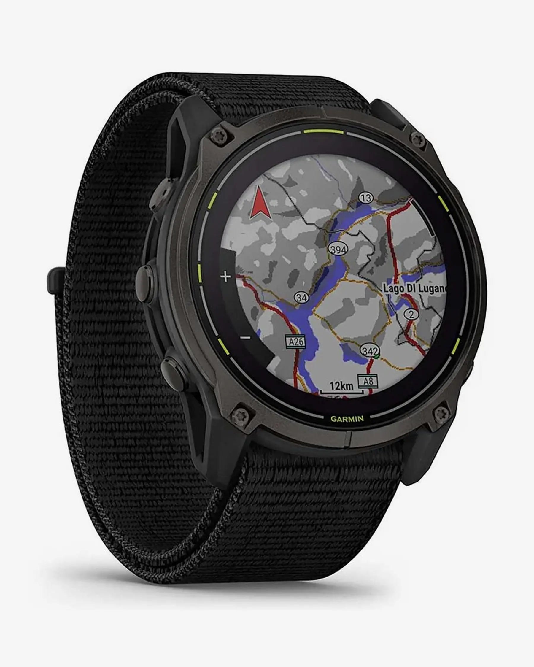 Garmin Enduro 3 smartwatch GPS 51 mm titanio gris carbón, zafiro solar, correa nailon negro, Bluetooth Wi‑Fi ANT+