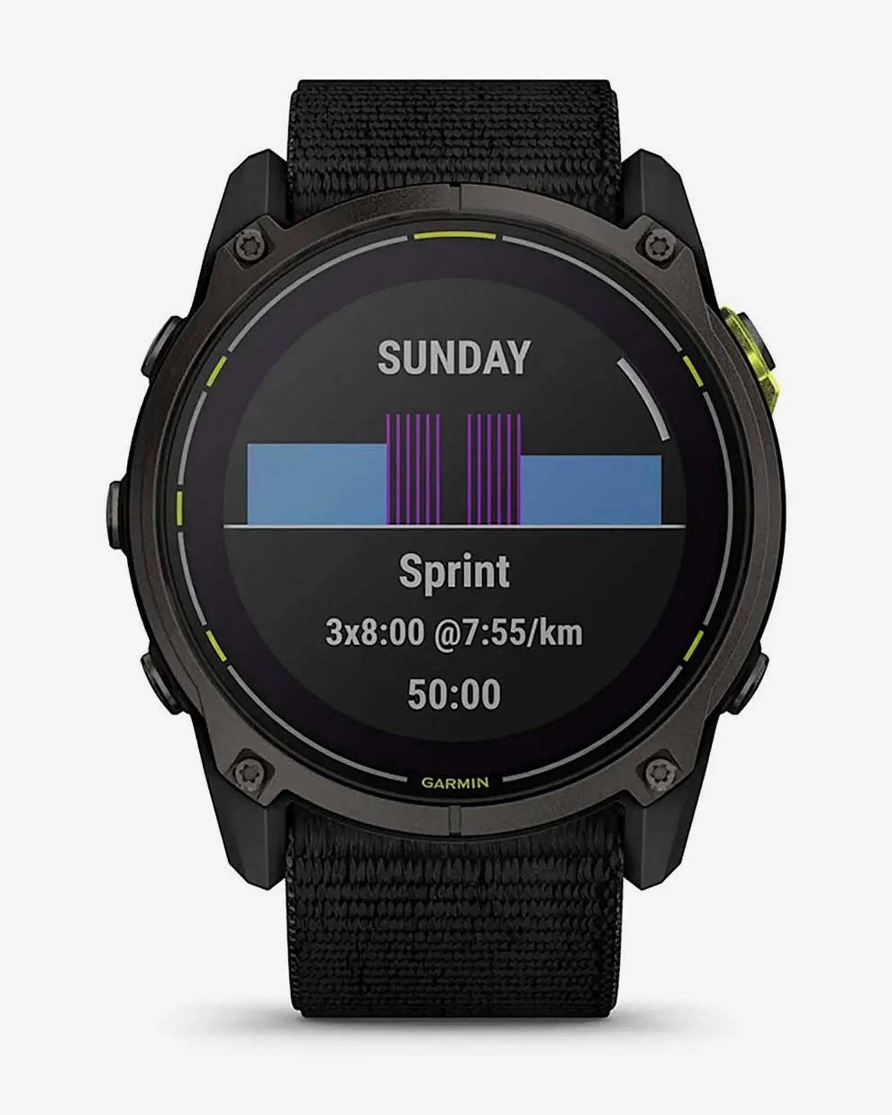 Garmin Enduro 3 smartwatch GPS 51 mm titanio gris carbón, zafiro solar, correa nailon negro, Bluetooth Wi‑Fi ANT+