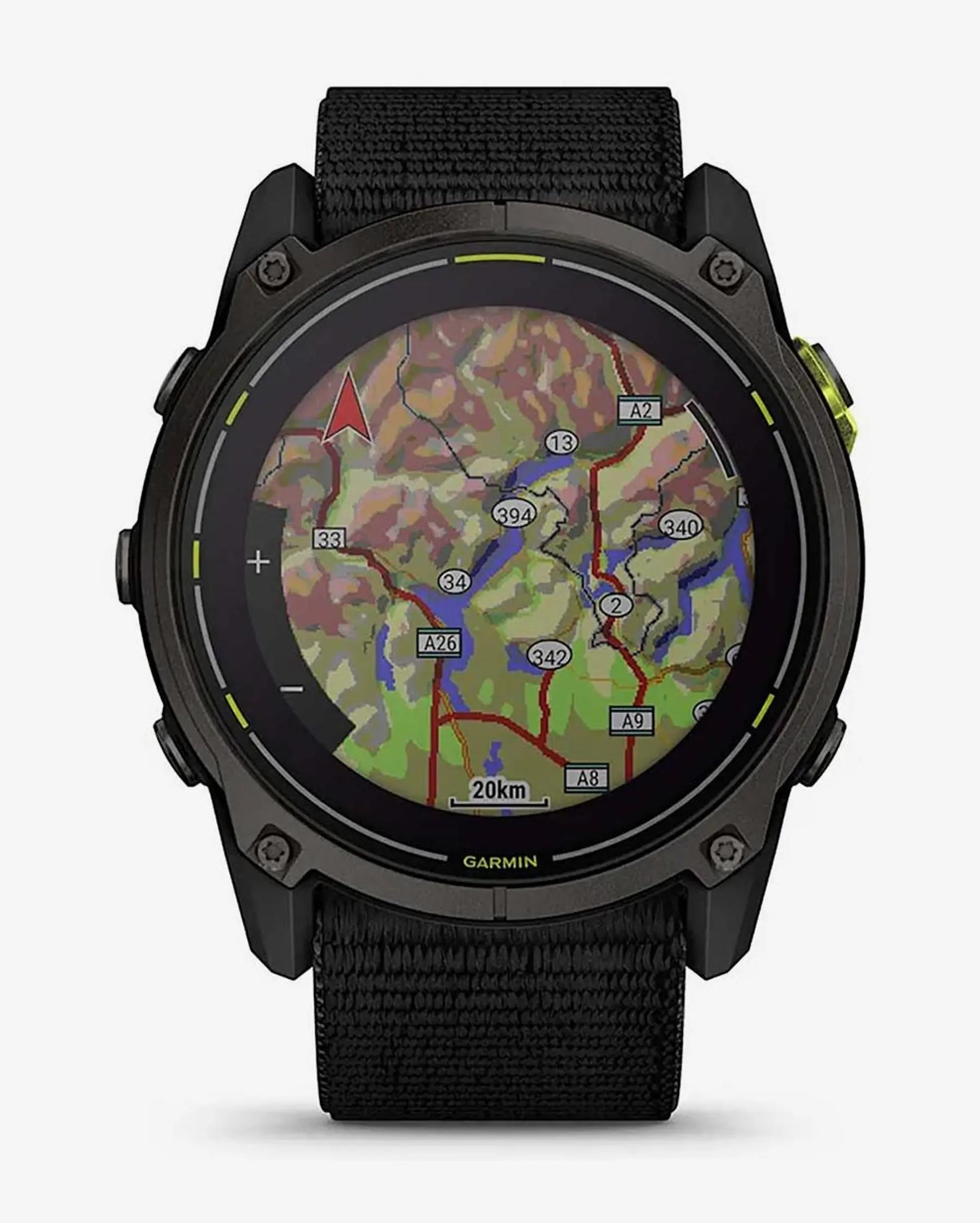 Garmin Enduro 3 smartwatch GPS 51 mm titanio gris carbón, zafiro solar, correa nailon negro, Bluetooth Wi‑Fi ANT+