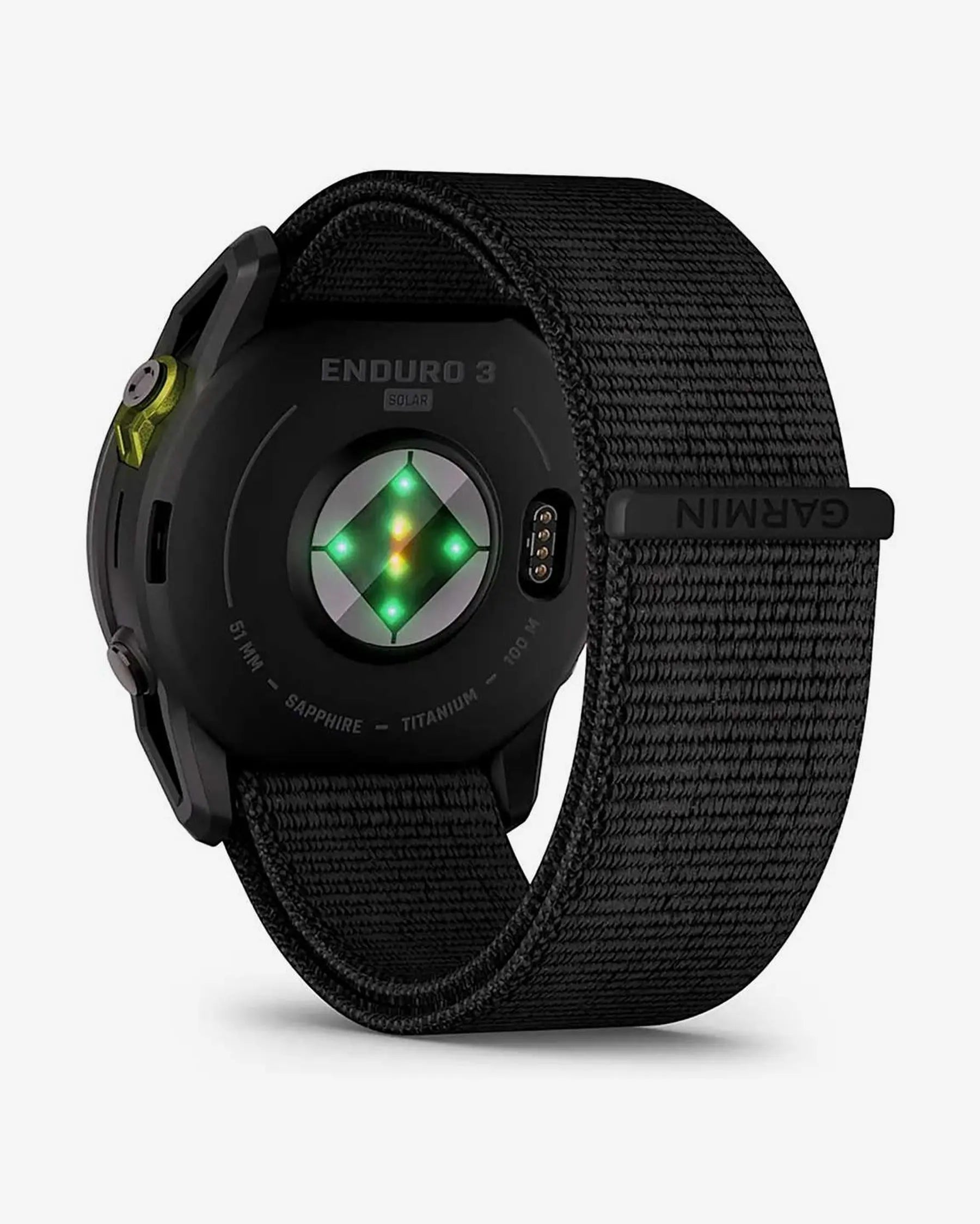 Garmin Enduro 3 smartwatch GPS 51 mm titanio gris carbón, zafiro solar, correa nailon negro, Bluetooth Wi‑Fi ANT+