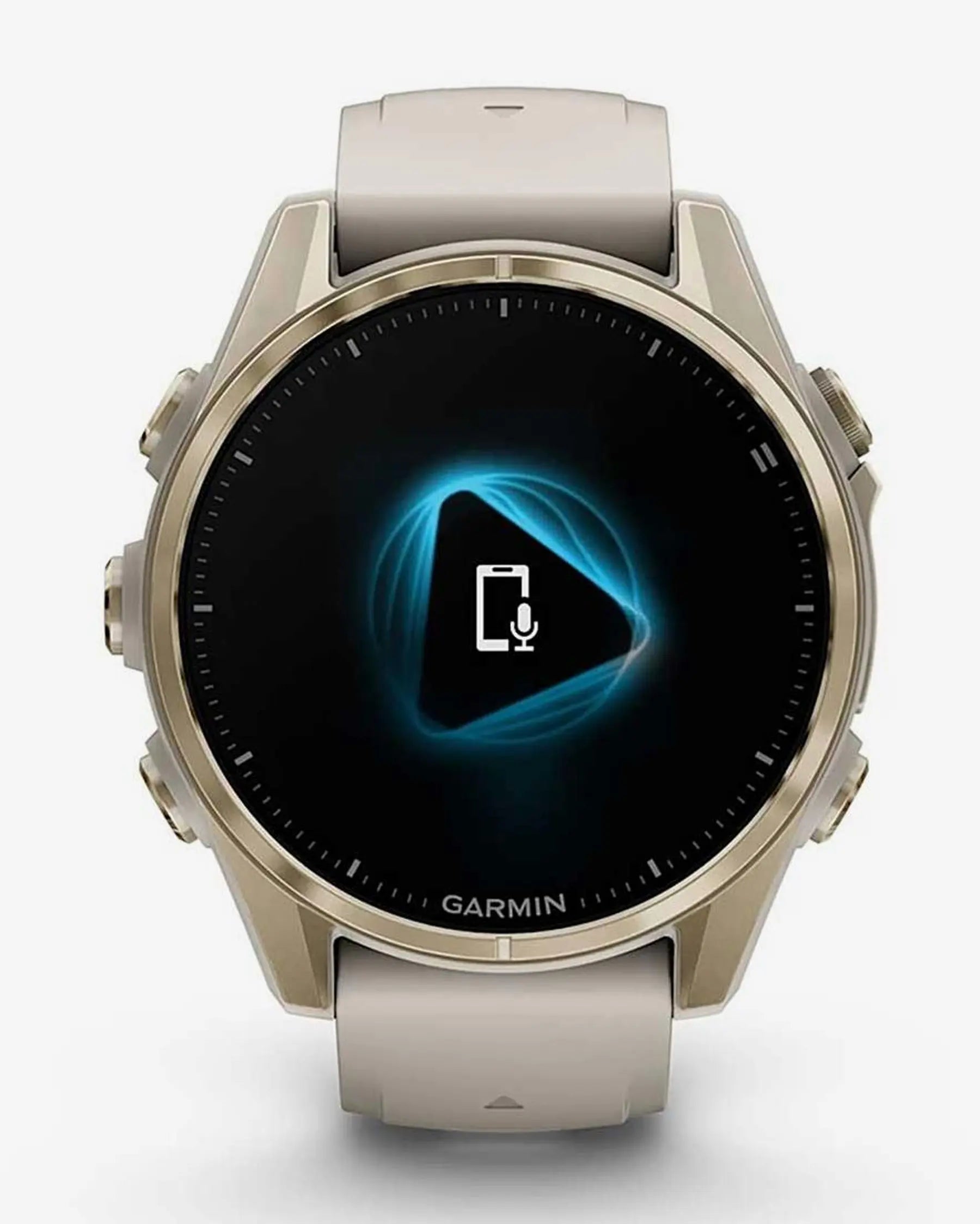 Garmin fēnix 8 AMOLED Zafiro 43 mm smartwatch GPS dorado titanio correa beige Bluetooth ANT+ Wi‑Fi
