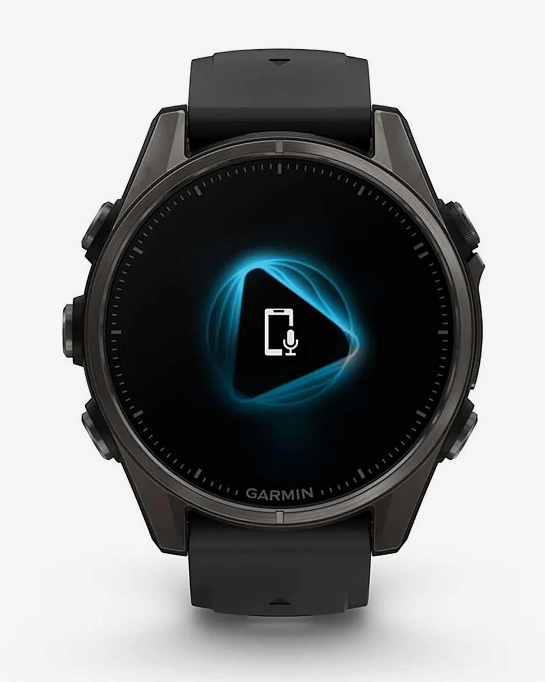 Garmin fēnix 8 AMOLED Zafiro smartwatch GPS 43 mm titanio gris carbón correa negra Bluetooth Wi‑Fi ANT+