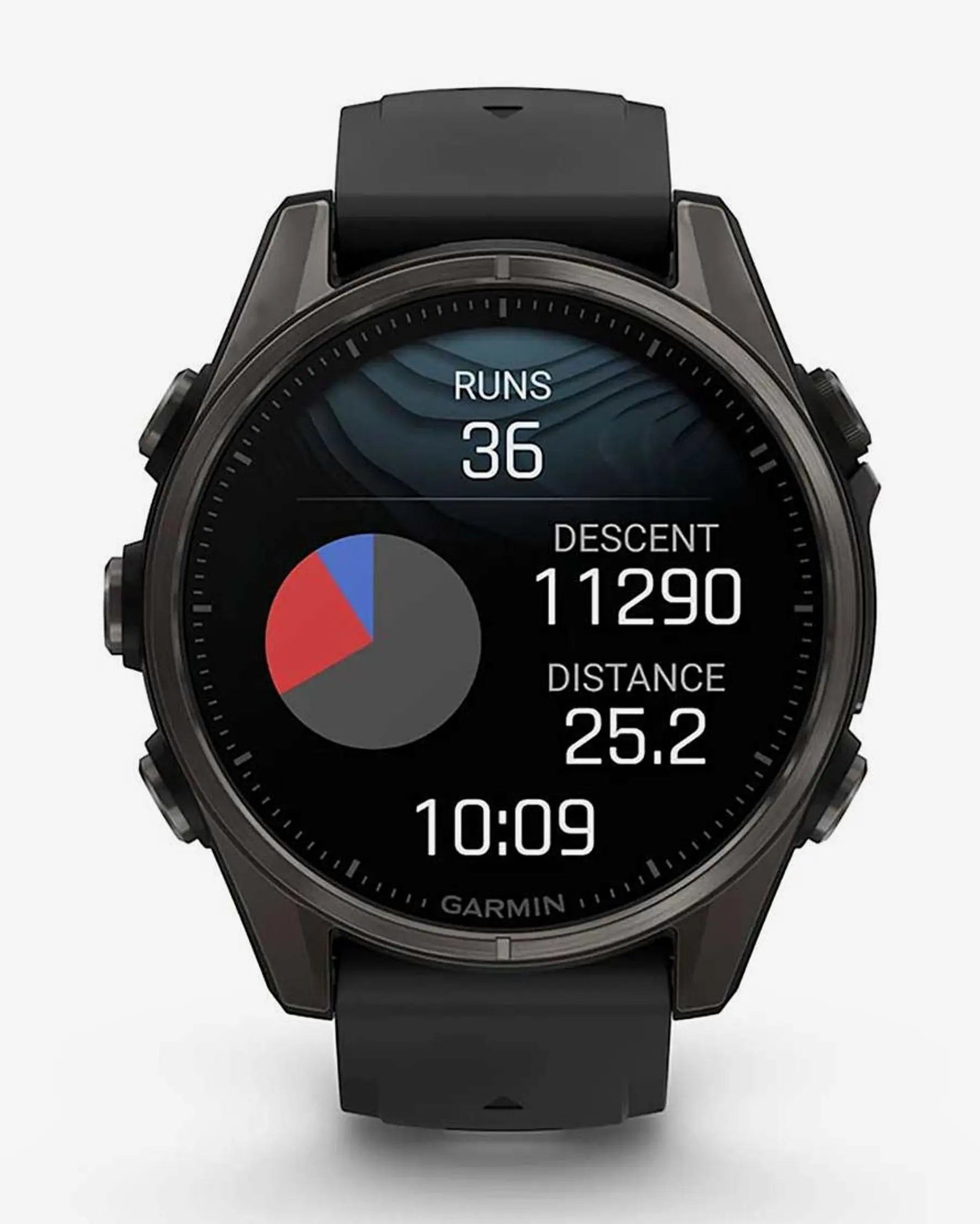 Garmin fēnix 8 AMOLED Zafiro smartwatch GPS 43 mm titanio gris carbón correa negra Bluetooth Wi‑Fi ANT+