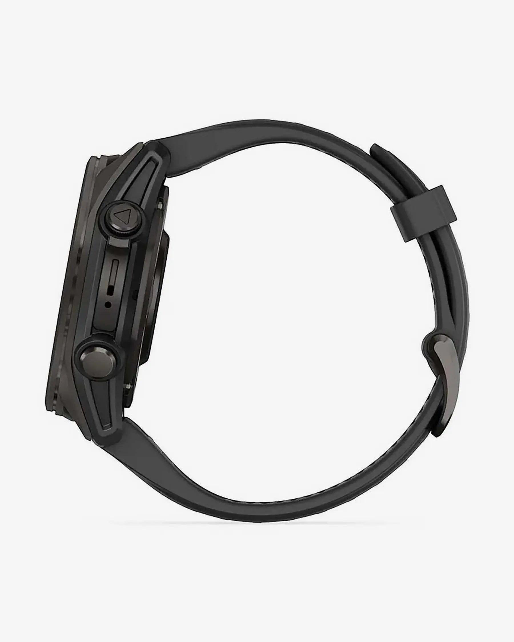 Garmin fēnix 8 AMOLED Zafiro smartwatch GPS 43 mm titanio gris carbón correa negra Bluetooth Wi‑Fi ANT+