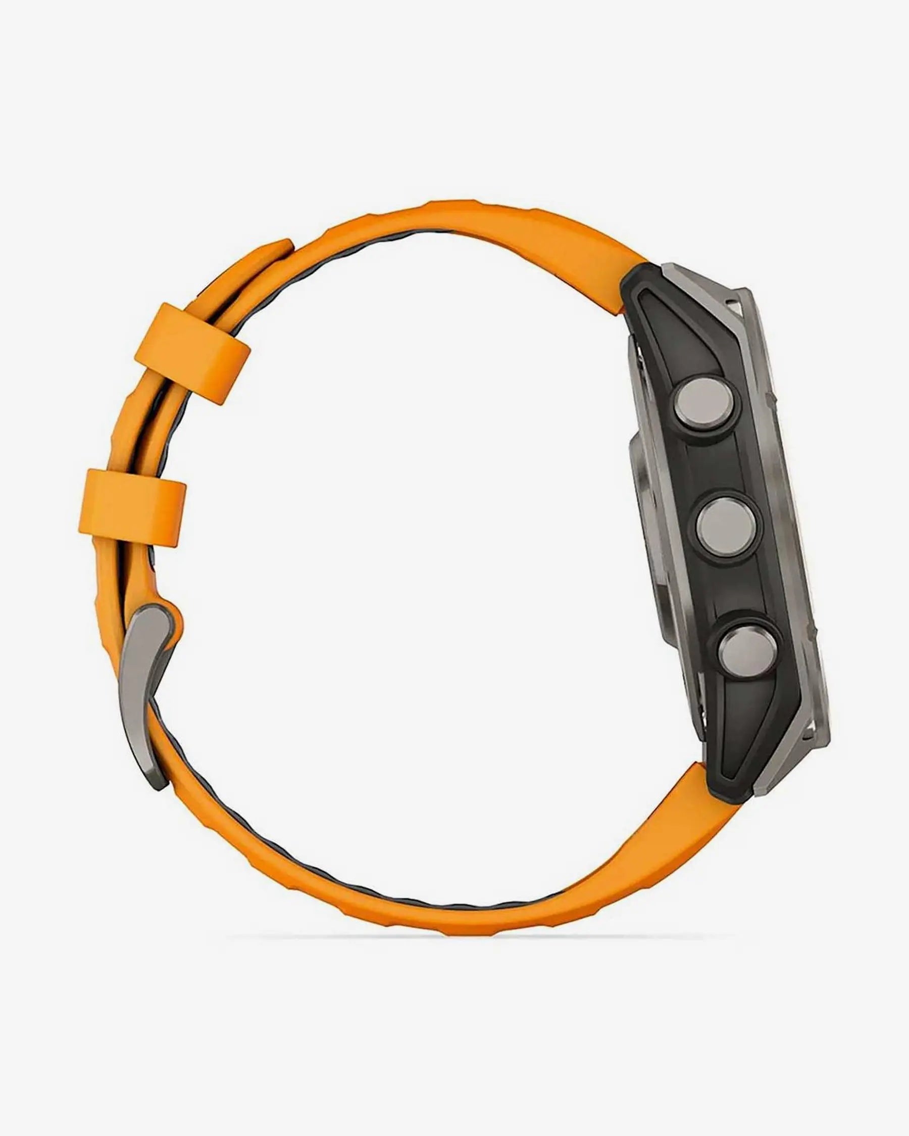 Garmin fēnix 8 AMOLED Zafiro Smartwatch GPS 47 mm titanio plateado correa naranja Bluetooth Wi‑Fi ANT+