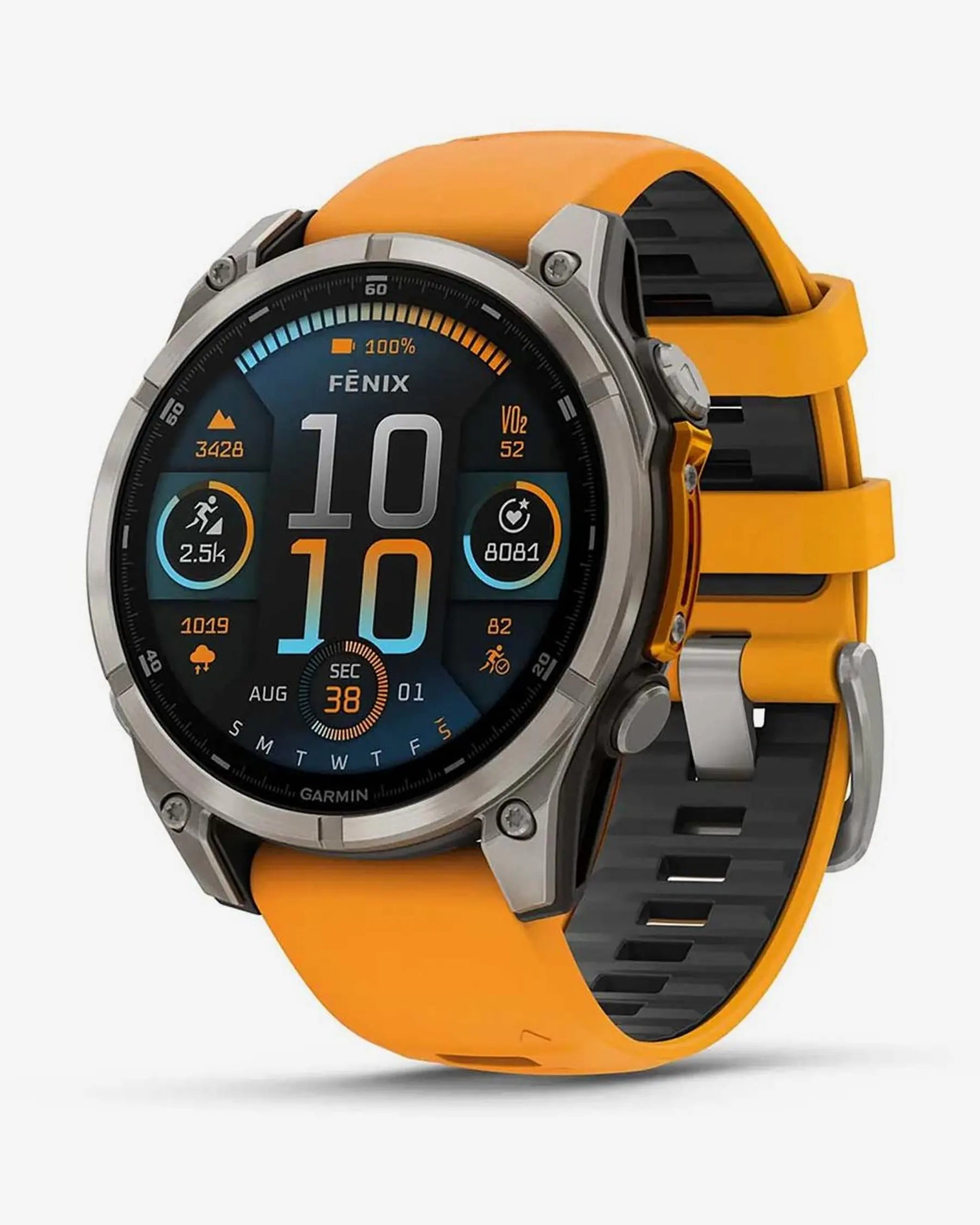 Garmin fēnix 8 AMOLED smartwatch GPS 47 mm titanio zafiro, negro, Bluetooth ANT+ Wi‑Fi