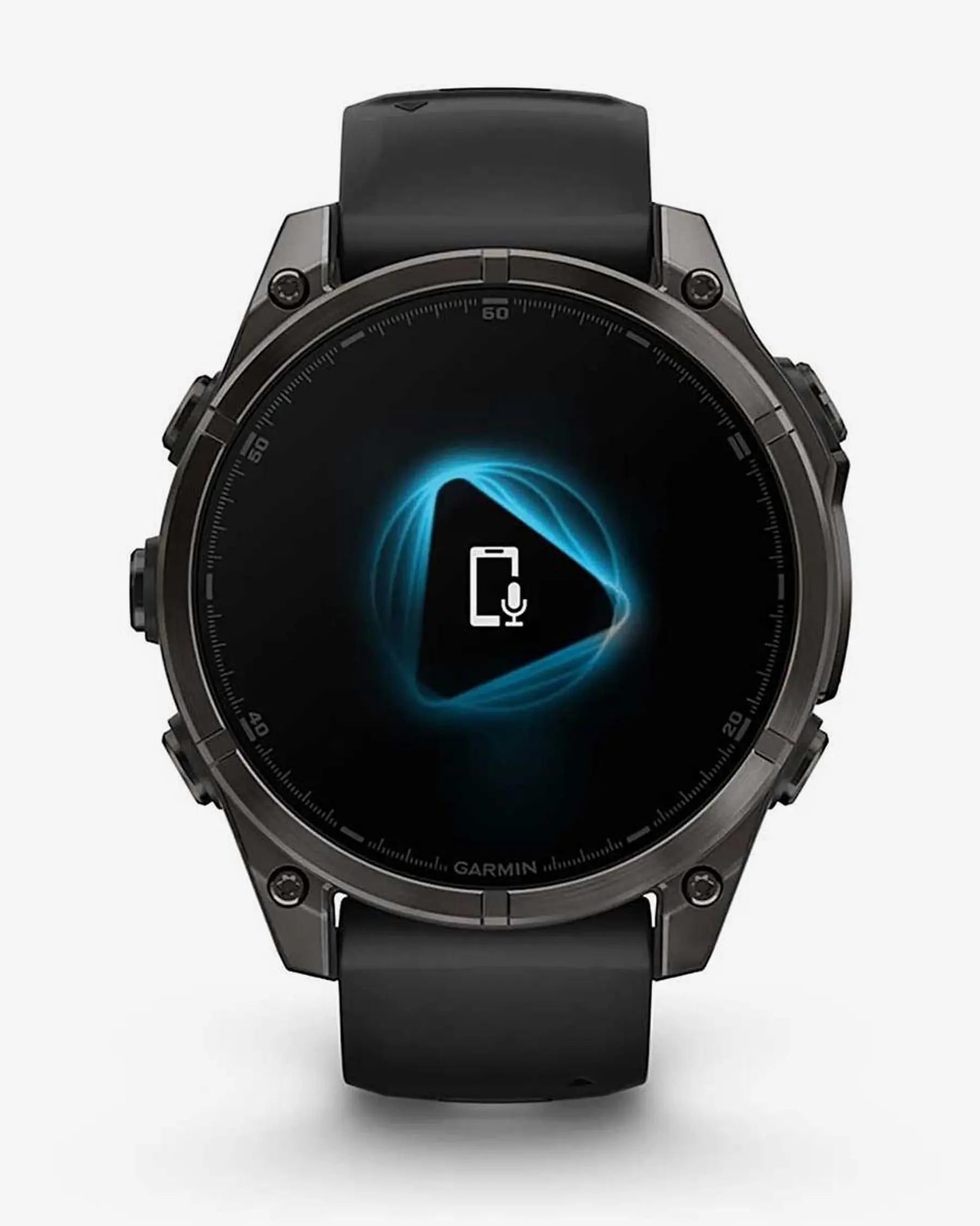 Garmin fēnix 8 AMOLED Zafiro smartwatch GPS 47 mm titanio gris carbón correa negra Bluetooth Wi‑Fi ANT+