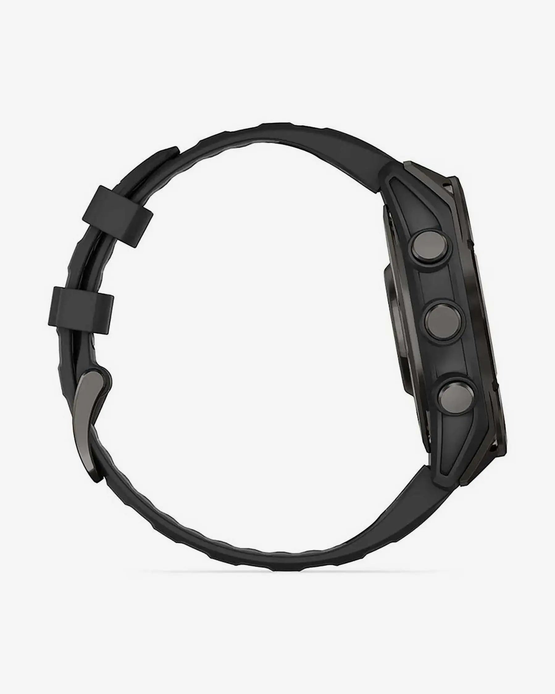 Garmin fēnix 8 AMOLED Zafiro smartwatch GPS 47 mm titanio gris carbón correa negra Bluetooth Wi‑Fi ANT+