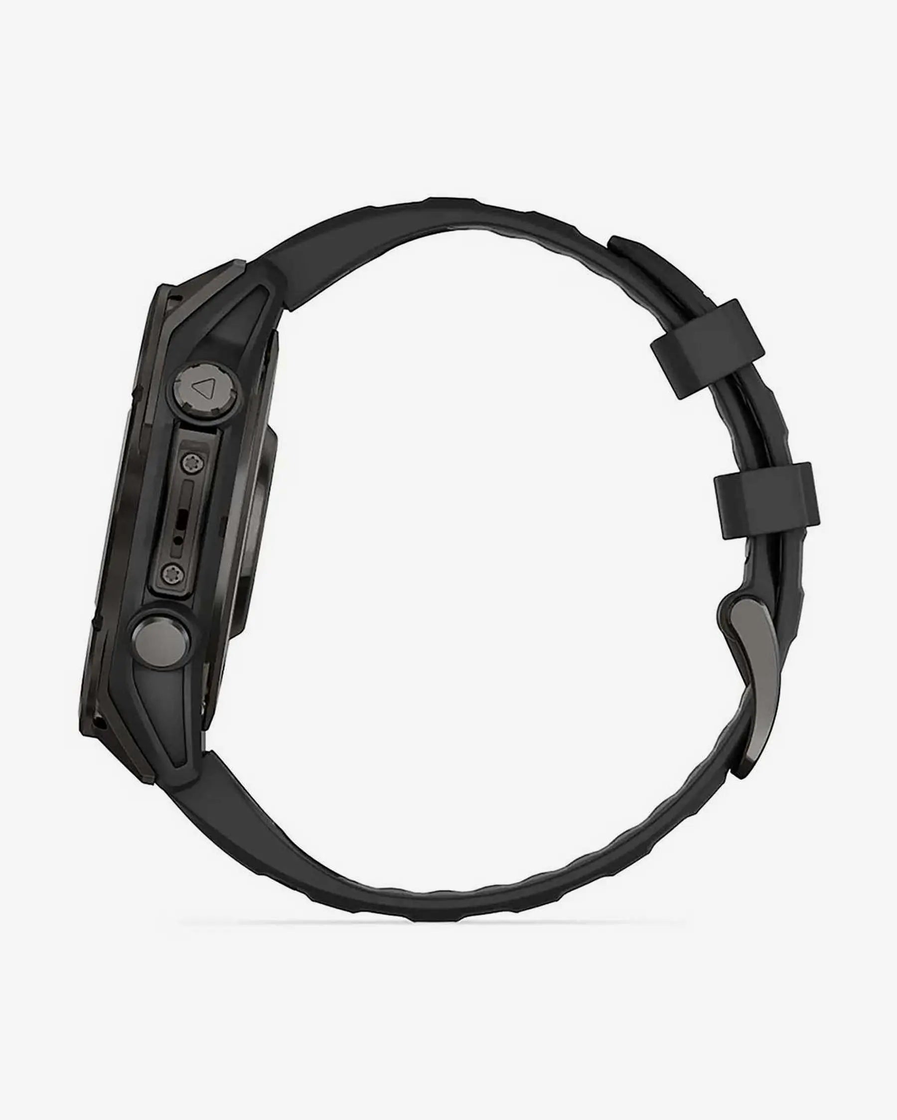 Garmin fēnix 8 AMOLED Zafiro smartwatch GPS 47 mm titanio gris carbón correa negra Bluetooth Wi‑Fi ANT+