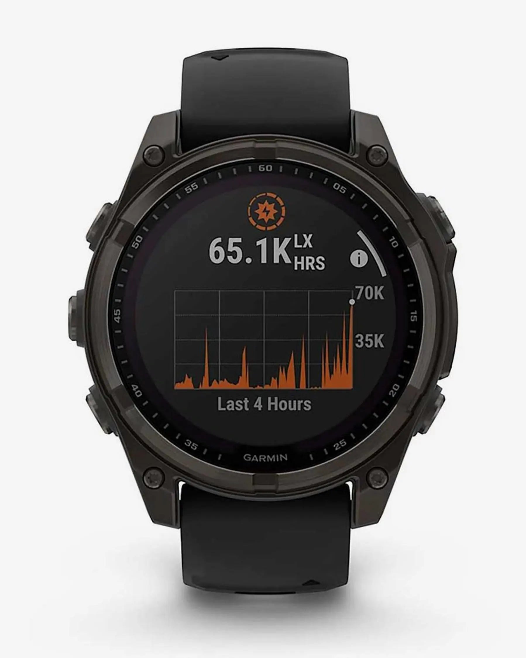 Garmin fēnix 8 Zafiro Solar smartwatch GPS 47 mm titanio gris carbón, correa negra, Bluetooth ANT+ Wi‑Fi