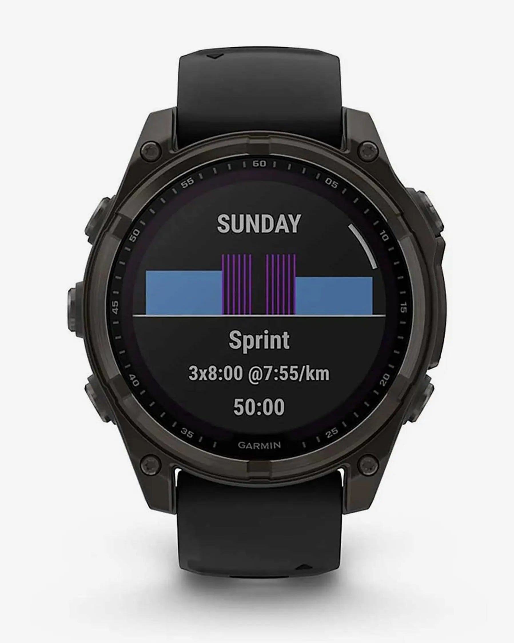 Garmin fēnix 8 Zafiro Solar smartwatch GPS 47 mm titanio gris carbón, correa negra, Bluetooth ANT+ Wi‑Fi