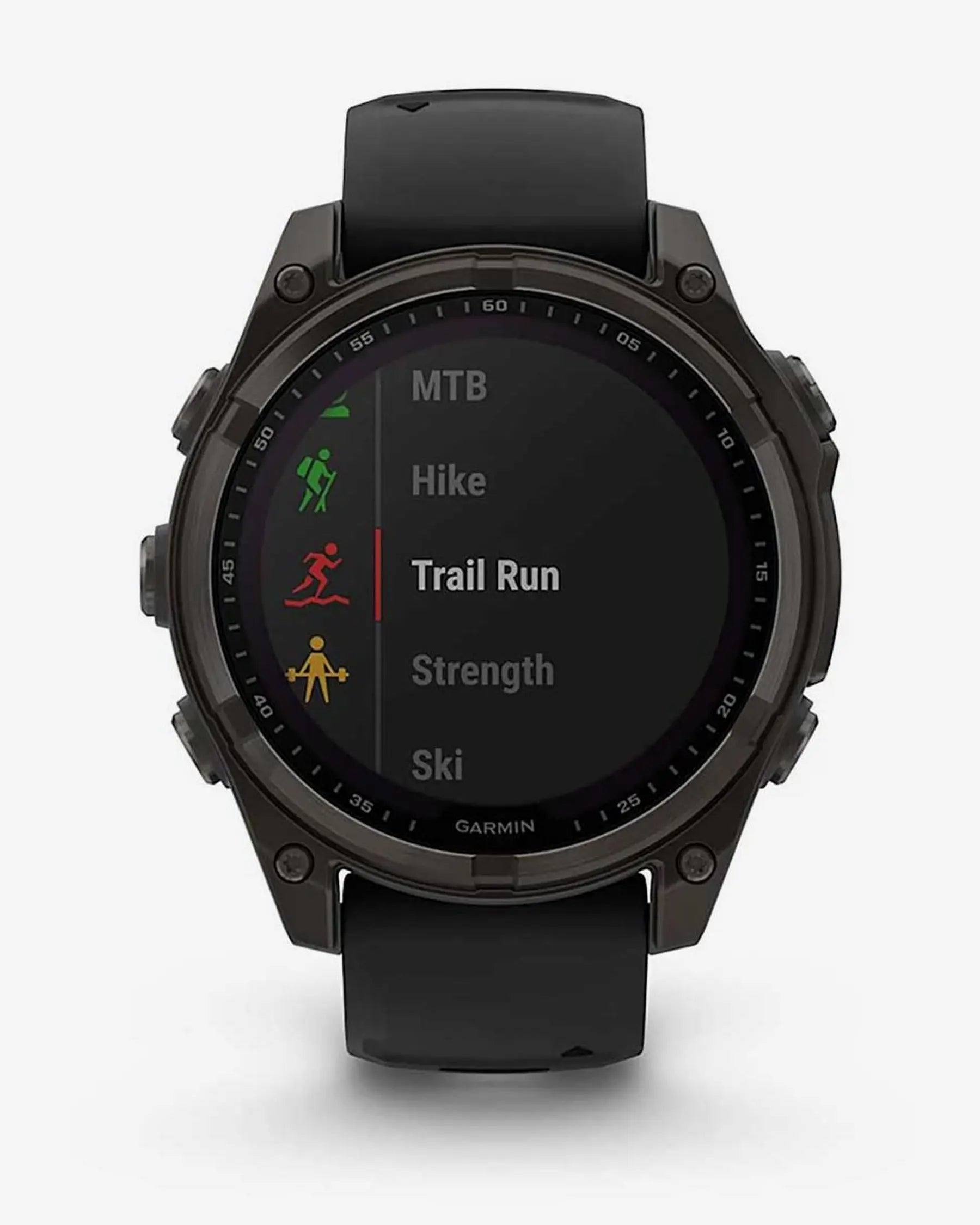 Garmin fēnix 8 Zafiro Solar smartwatch GPS 47 mm titanio gris carbón, correa negra, Bluetooth ANT+ Wi‑Fi