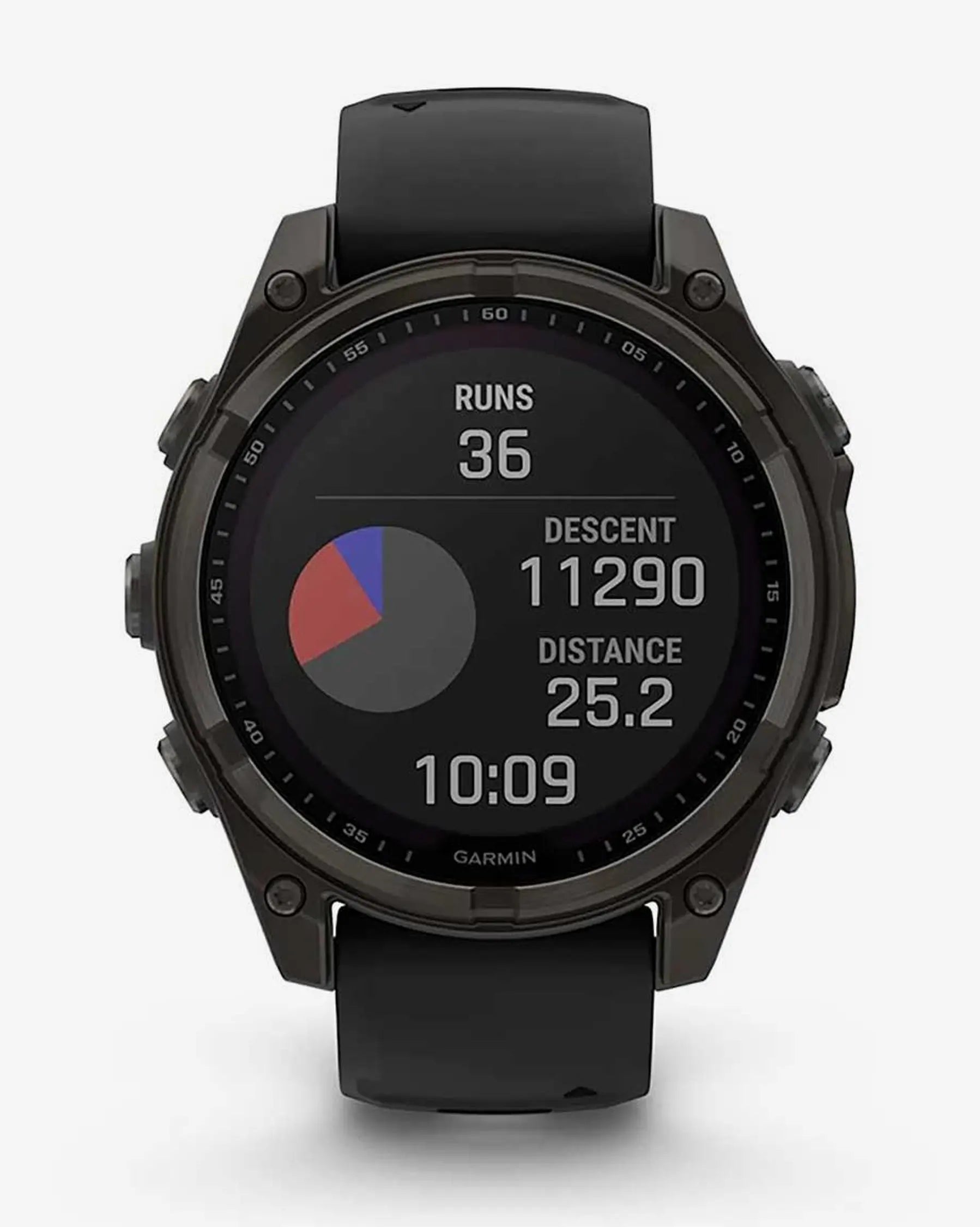 Garmin fēnix 8 Zafiro Solar smartwatch GPS 47 mm titanio gris carbón, correa negra, Bluetooth ANT+ Wi‑Fi
