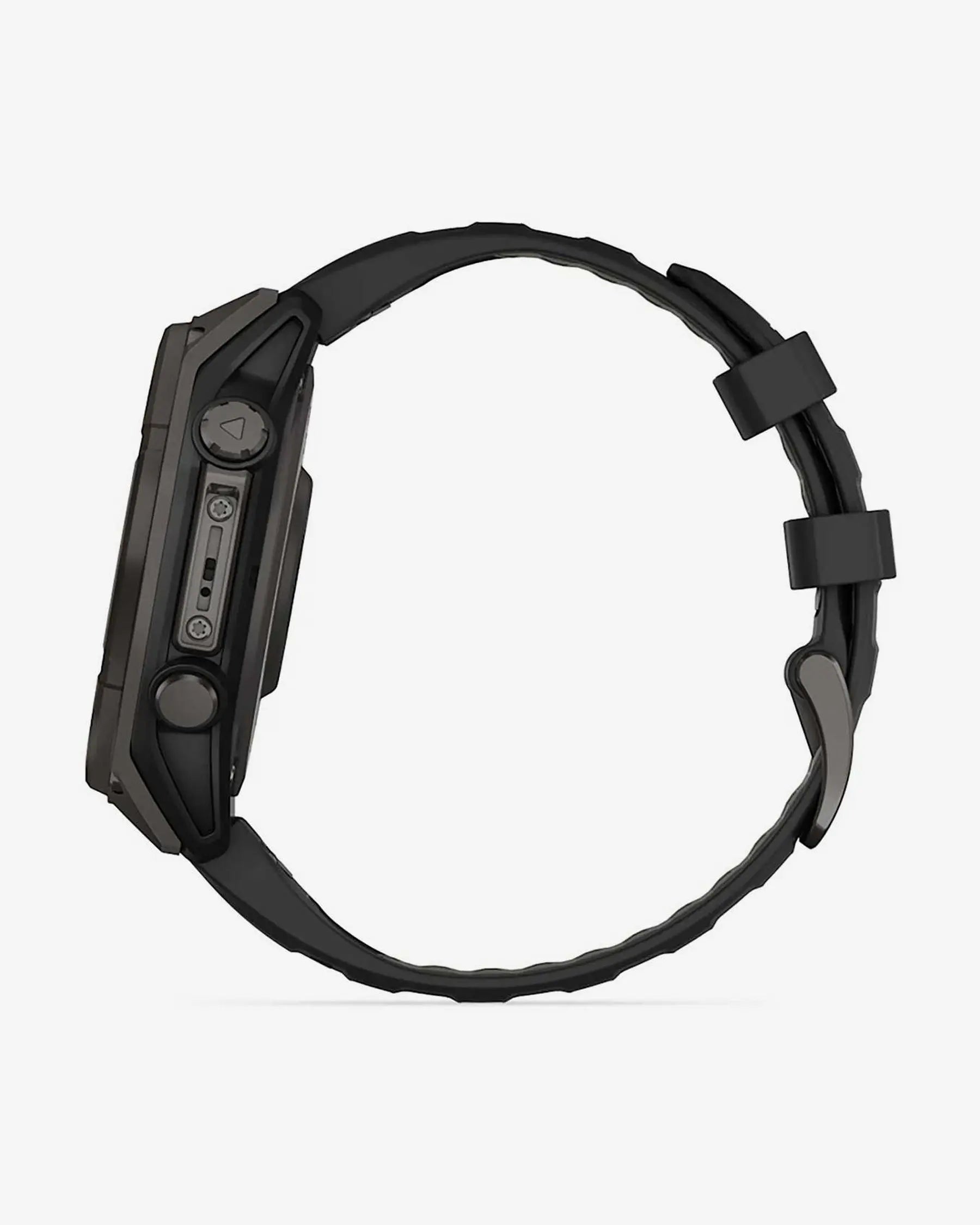 Garmin fēnix 8 Zafiro Solar smartwatch GPS 47 mm titanio gris carbón, correa negra, Bluetooth ANT+ Wi‑Fi