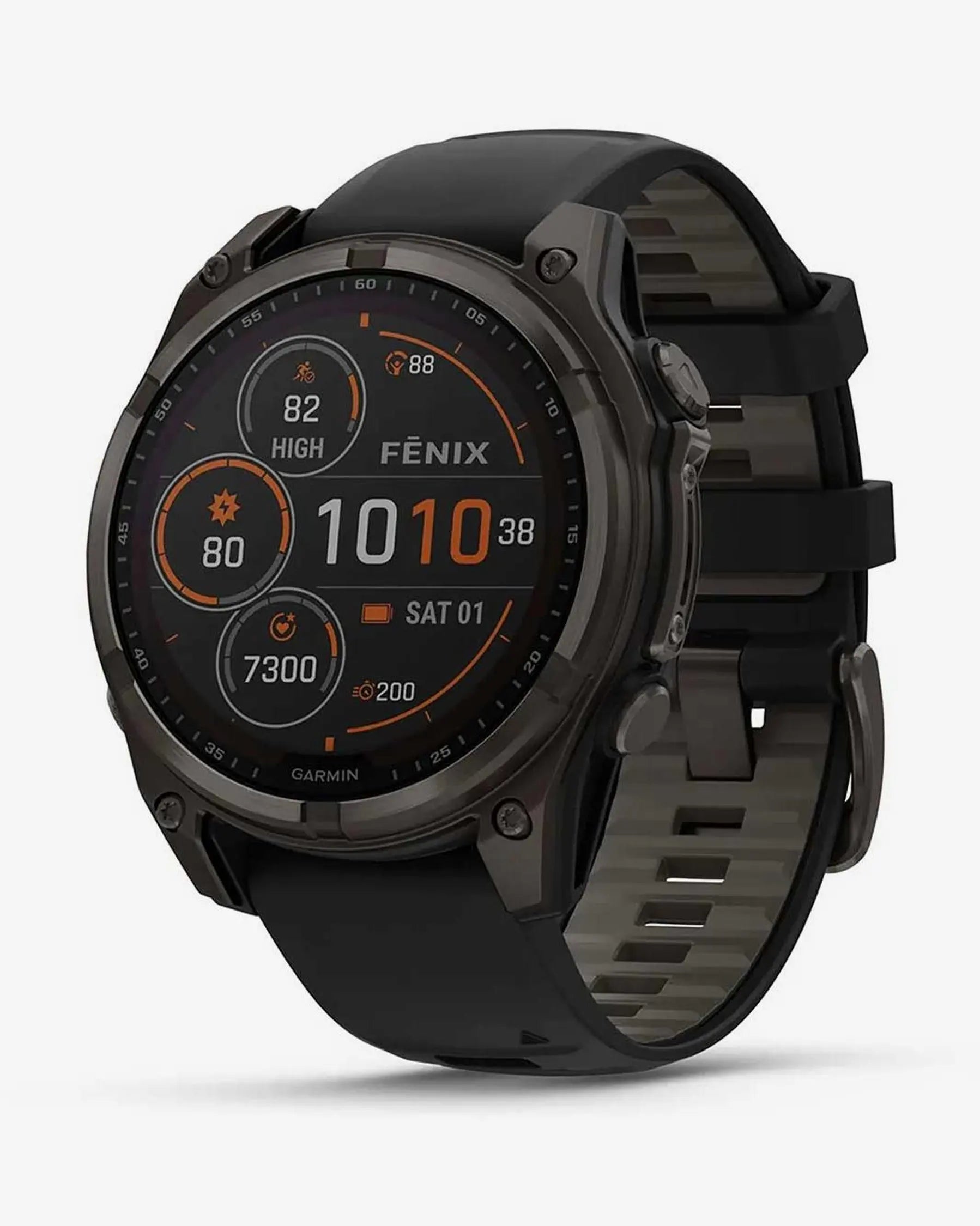 Garmin fēnix 8 Zafiro Solar smartwatch GPS 47 mm titanio DLC, pantalla 1,3", Bluetooth ANT+ Wi‑Fi