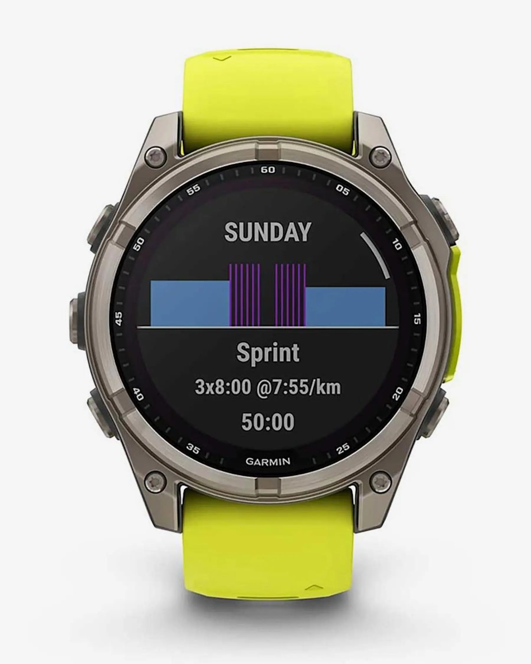 Garmin fēnix 8 Zafiro Solar smartwatch GPS 47 mm titanio gris correa silicona amarilla Bluetooth ANT+ Wi‑Fi