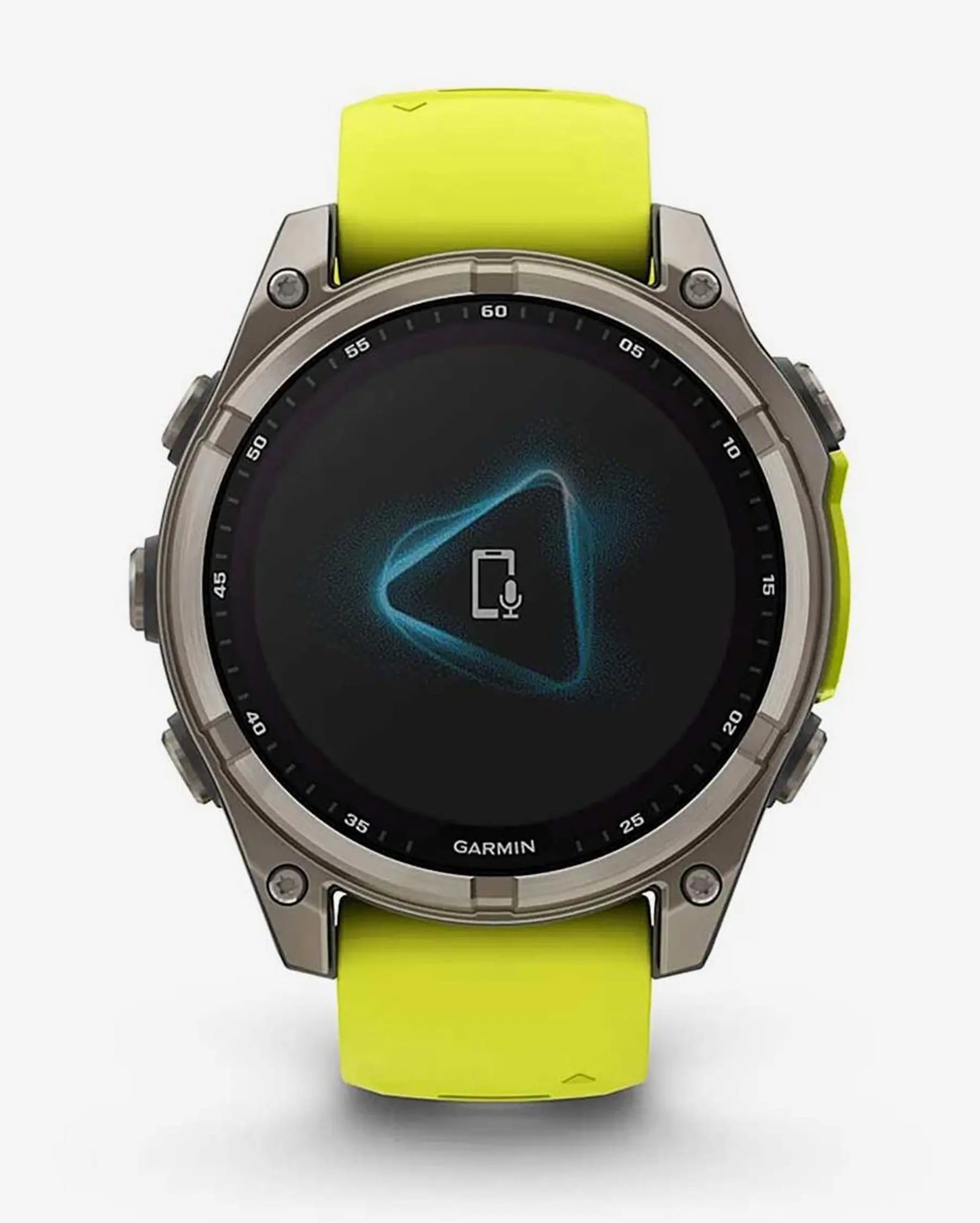Garmin fēnix 8 Zafiro Solar smartwatch GPS 47 mm titanio gris correa silicona amarilla Bluetooth ANT+ Wi‑Fi