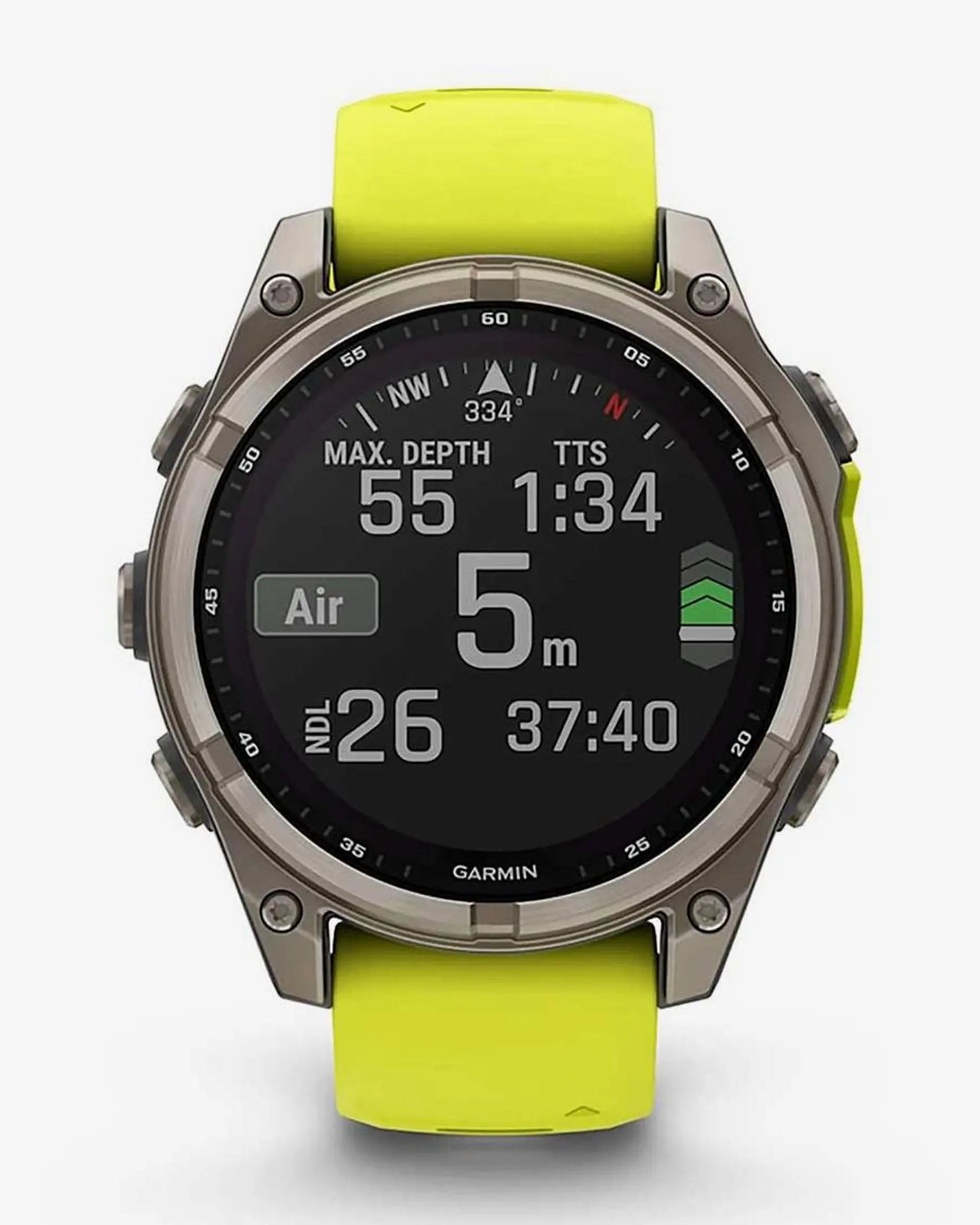 Garmin fēnix 8 Zafiro Solar smartwatch GPS 47 mm titanio gris correa silicona amarilla Bluetooth ANT+ Wi‑Fi
