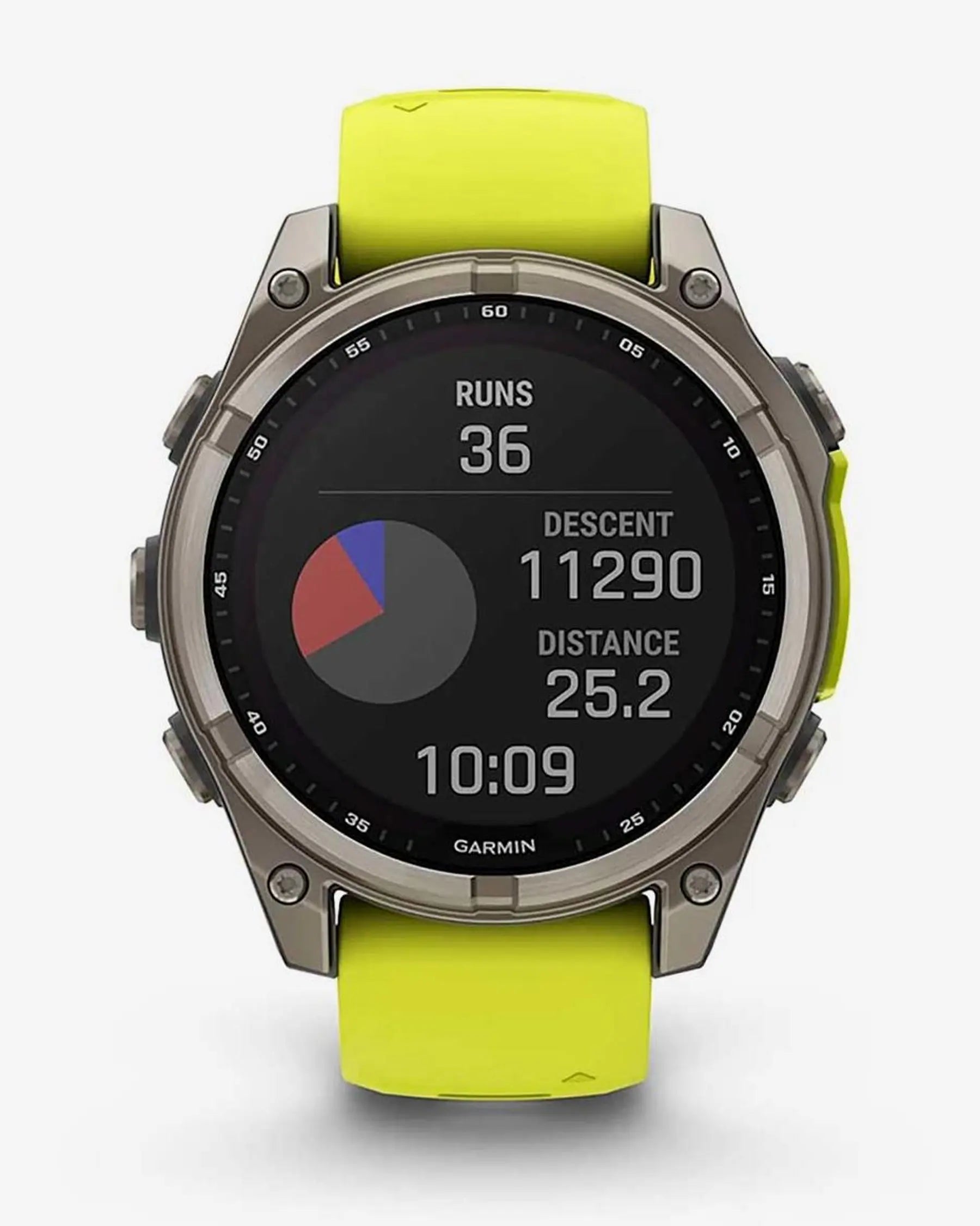 Garmin fēnix 8 Zafiro Solar smartwatch GPS 47 mm titanio gris correa silicona amarilla Bluetooth ANT+ Wi‑Fi
