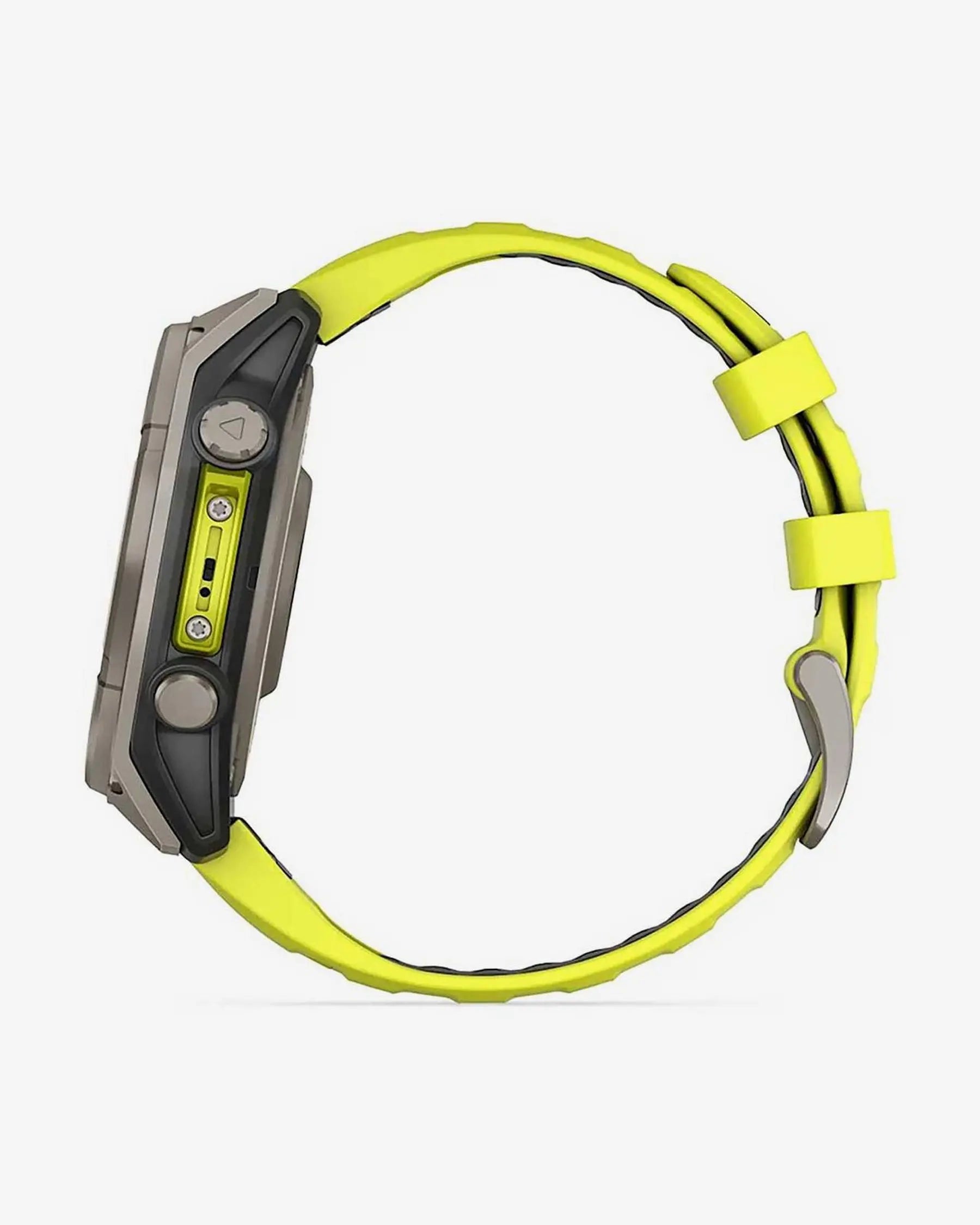 Garmin fēnix 8 Zafiro Solar smartwatch GPS 47 mm titanio gris correa silicona amarilla Bluetooth ANT+ Wi‑Fi