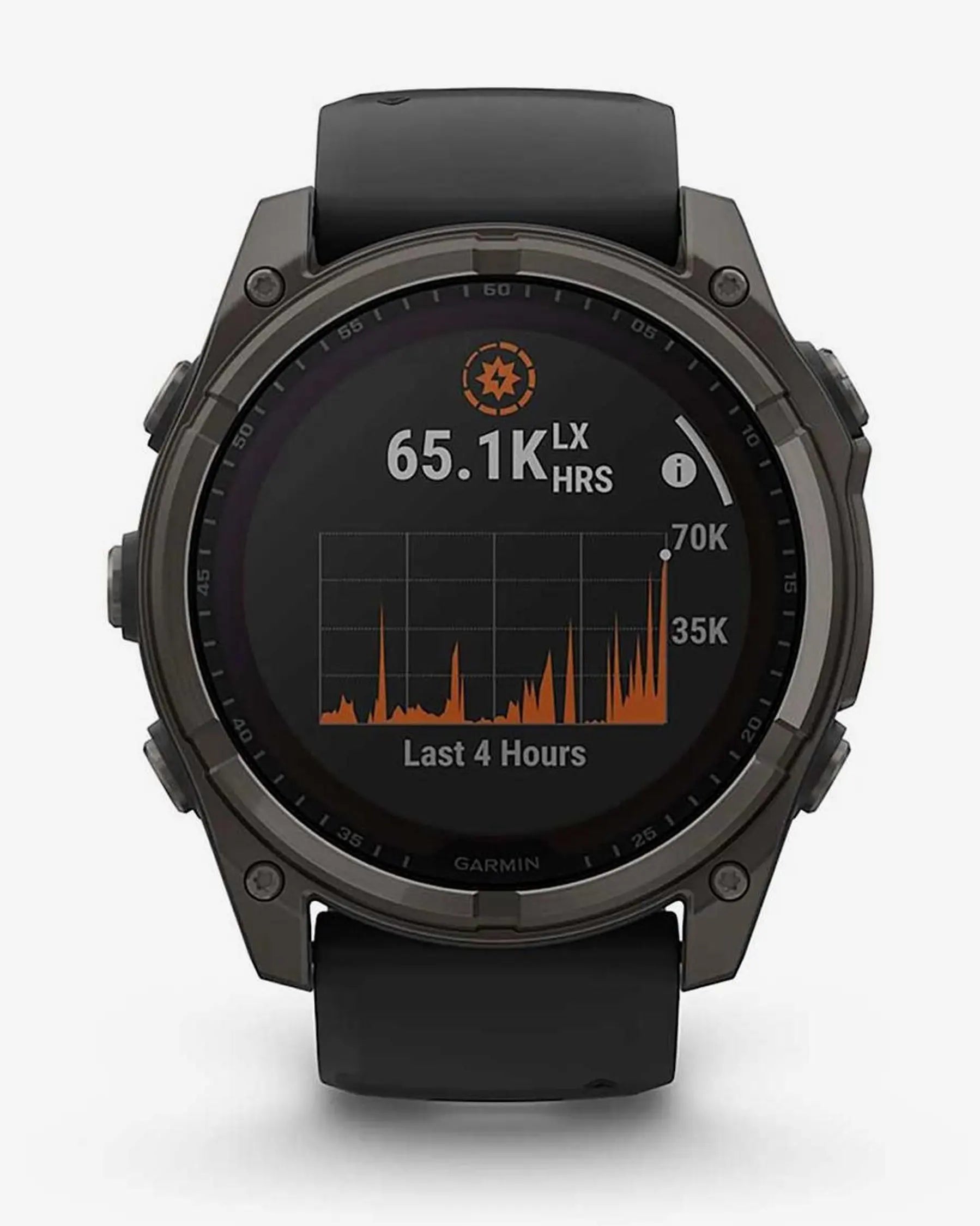 Garmin fēnix 8 Zafiro Solar smartwatch GPS 51 mm titanio gris carbón, correa silicona negra, Bluetooth ANT+ Wi‑Fi