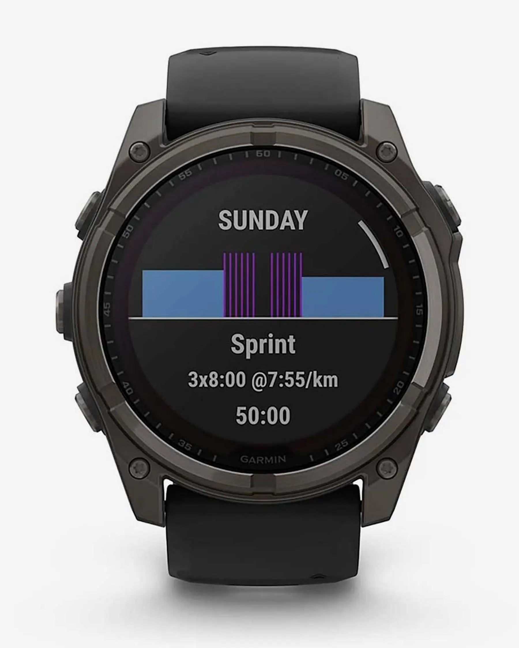 Garmin fēnix 8 Zafiro Solar smartwatch GPS 51 mm titanio gris carbón, correa silicona negra, Bluetooth ANT+ Wi‑Fi